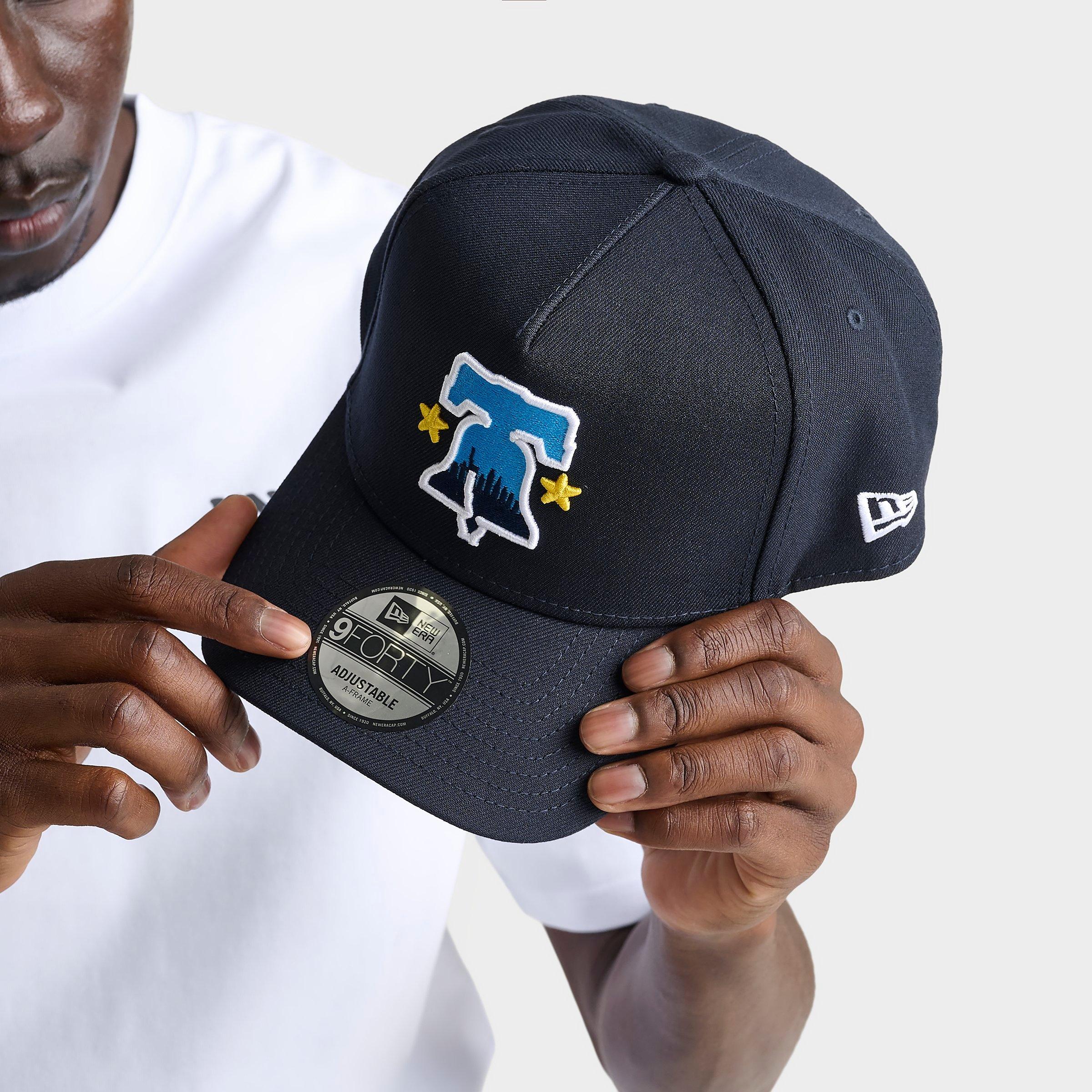 New Era Philadelphia Phillies MLB 9FORTY A-Frame Snapback Hat in Dark Navy