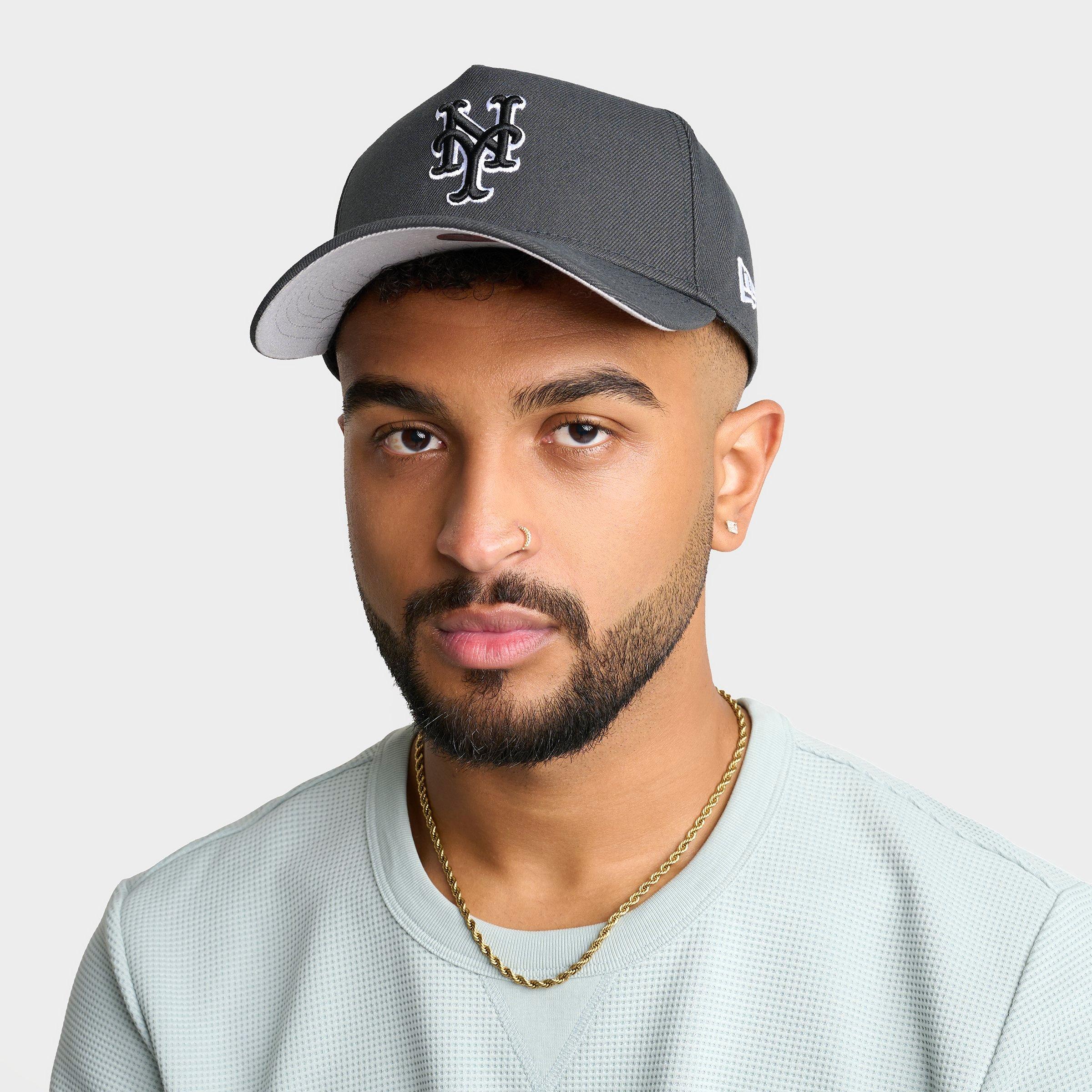 New Era New York Mets MLB 9FORTY A-Frame Snapback Hat in Graphite