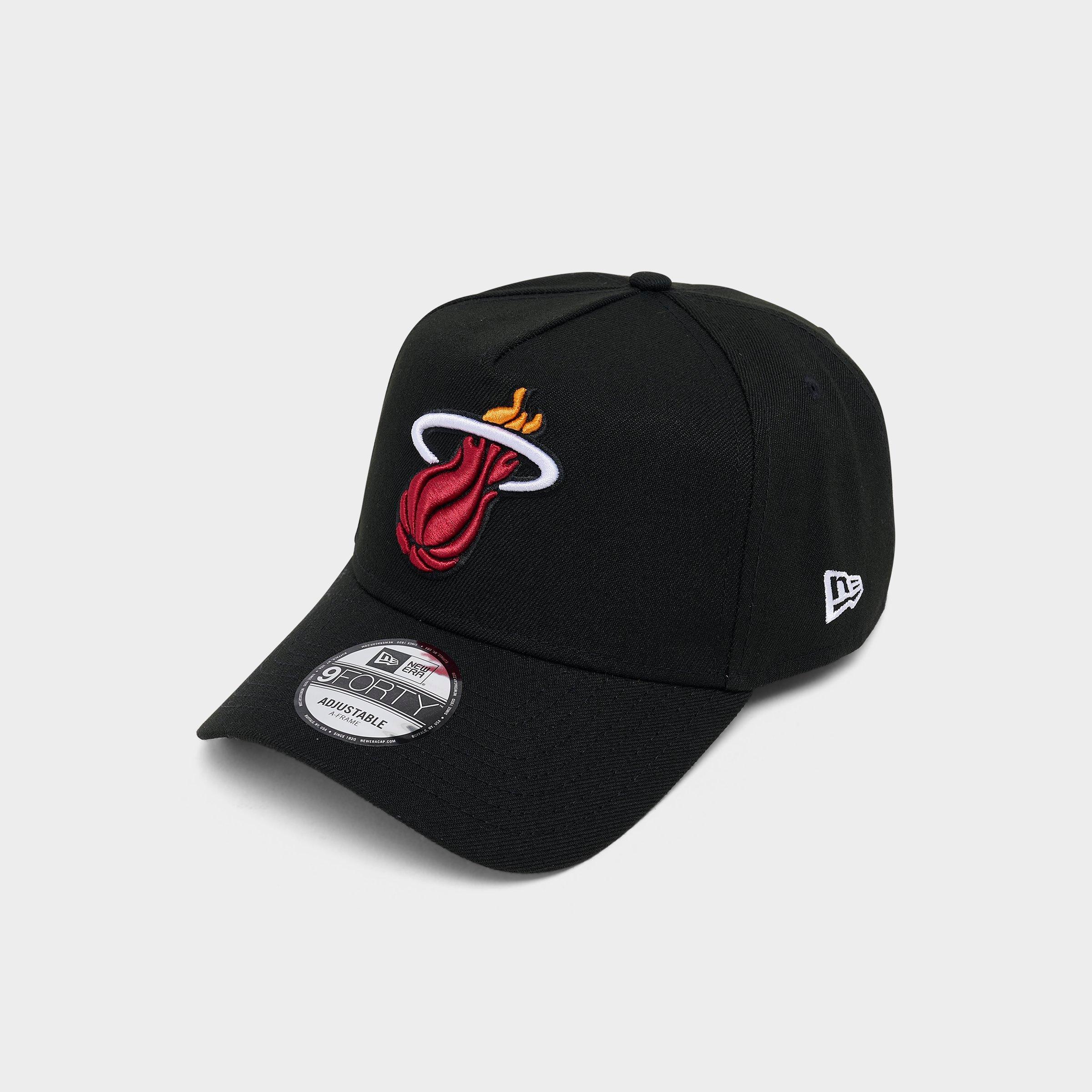 New Era Miami Heat NBA 9FORTY A-Frame Snapback Hat in Black