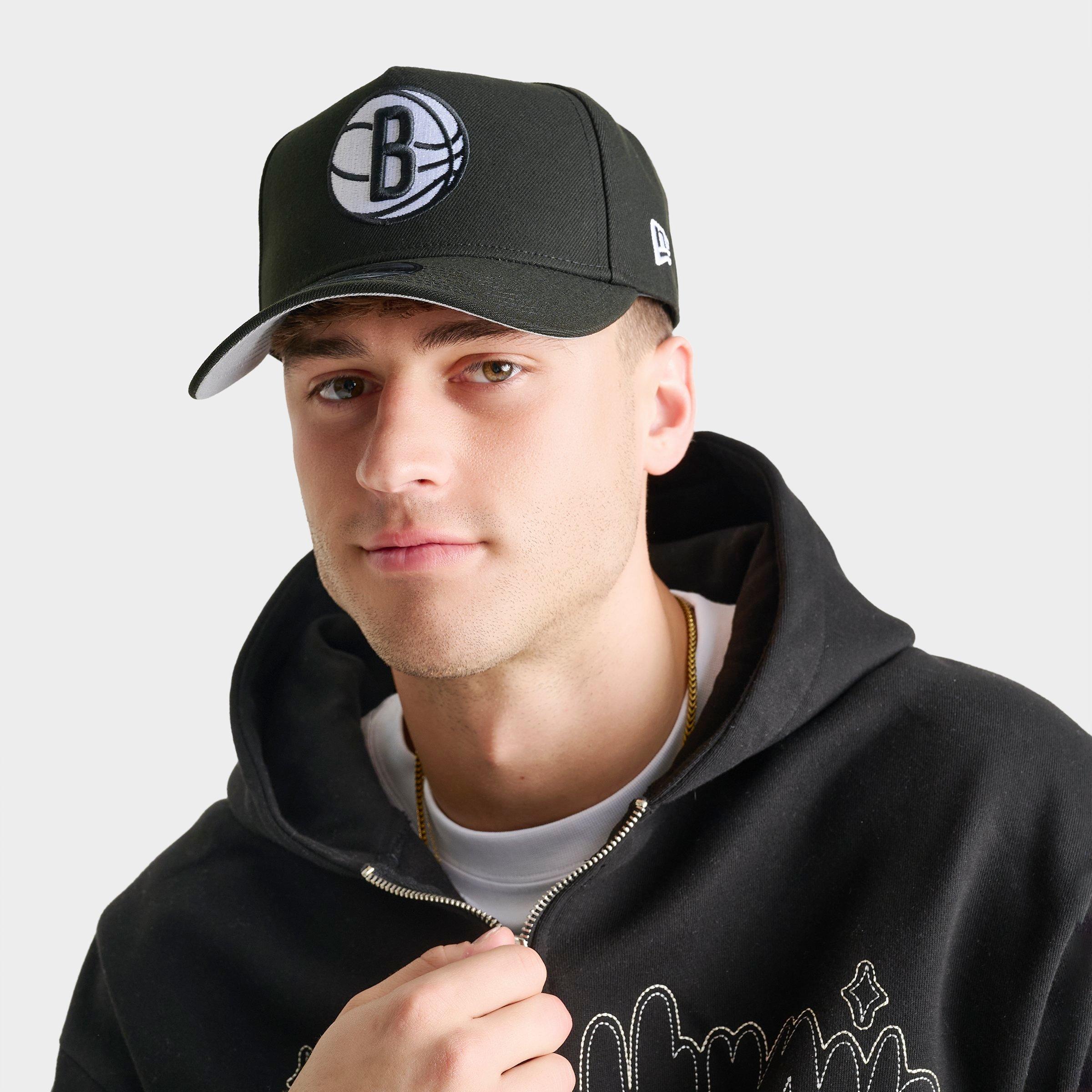 New Era Brooklyn Nets NBA 9FORTY A-Frame Snapback Hat in Black/White