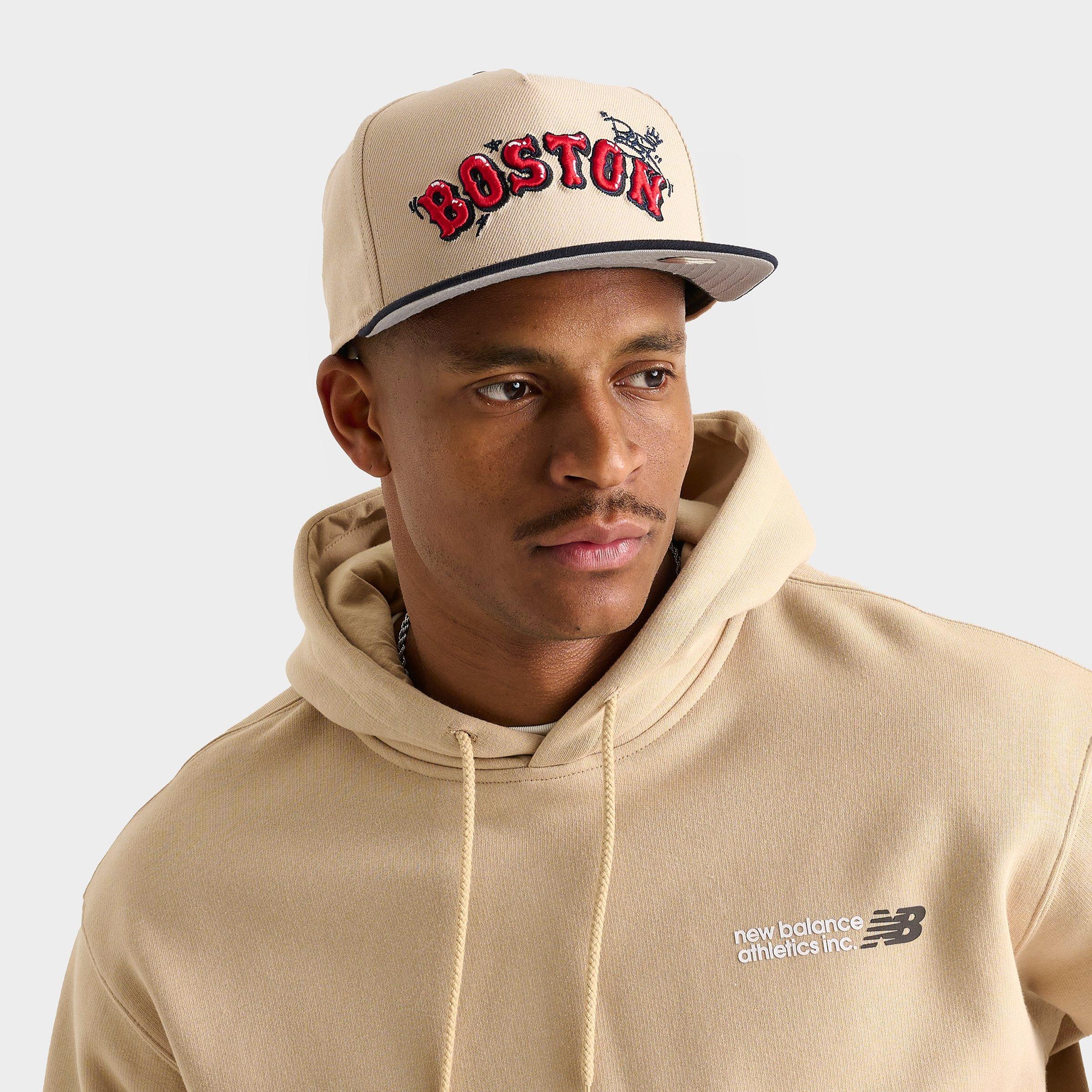 New Era Boston Red Sox MLB Team Art 9FIFTY Snapback Hat in Tan/Navy/Red