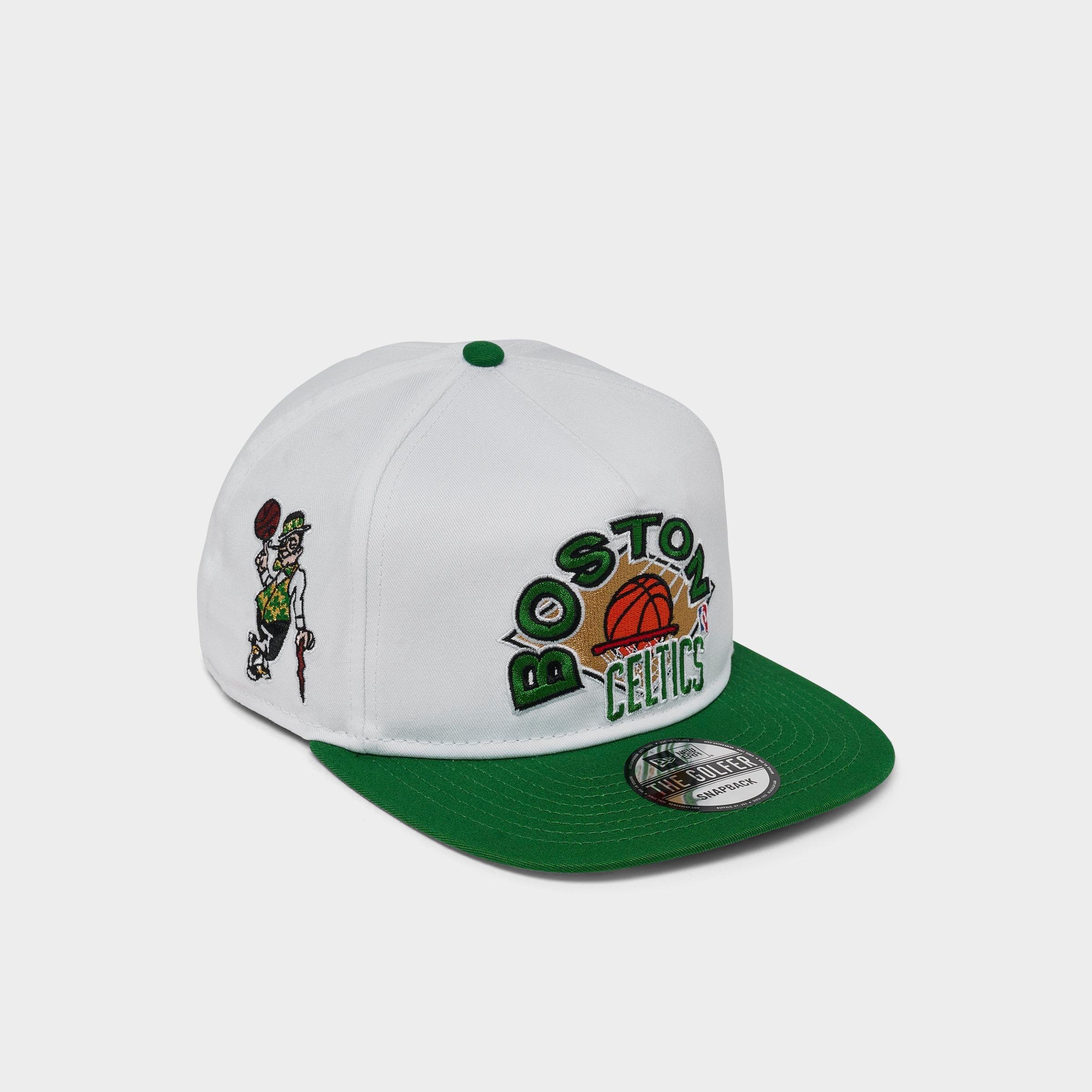New Era Boston Celtics NBA The Golfer Snapback Hat in White/Green