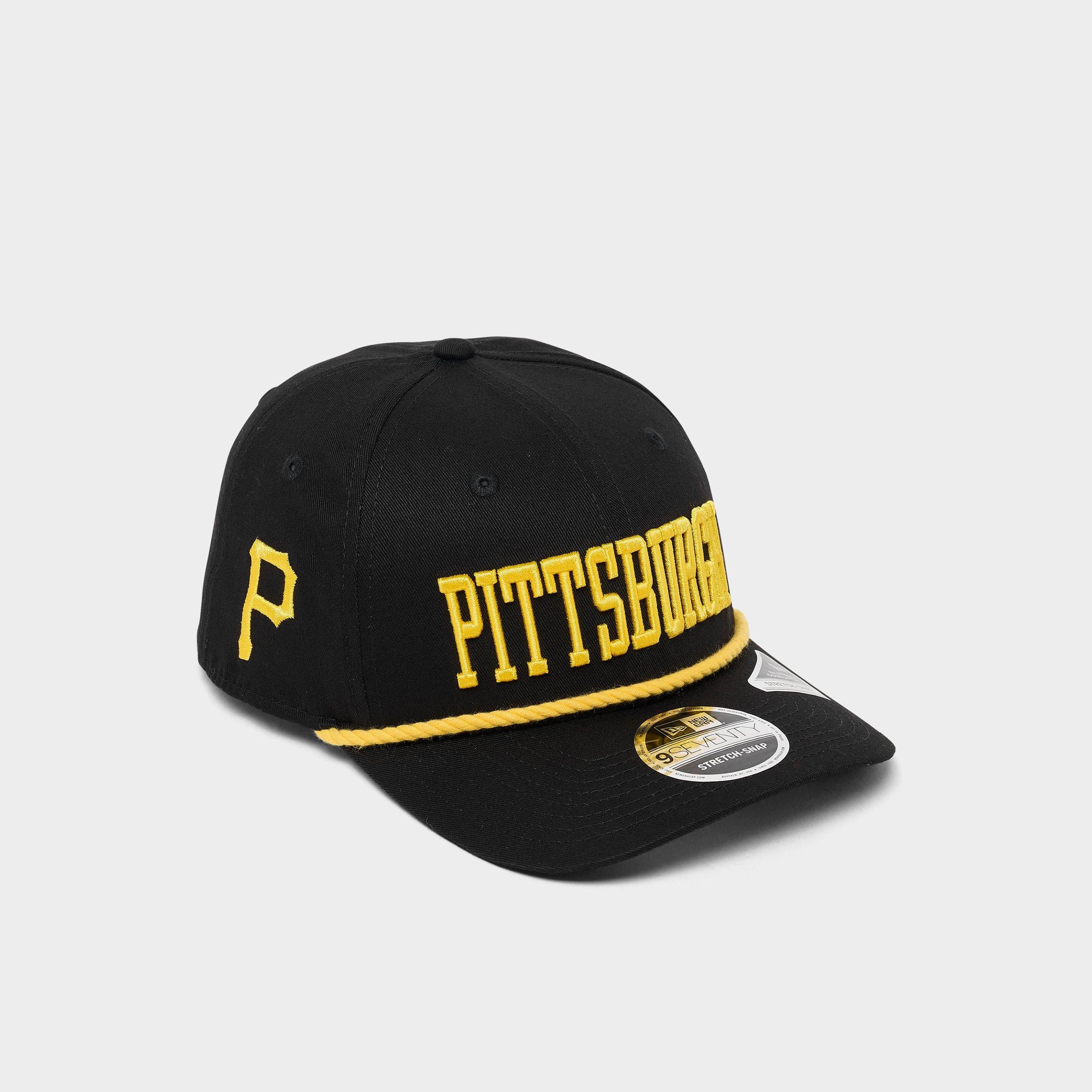 New Era Pittsburgh Pirates MLB City Connect 9SEVENTY Stretch-Snap Snapback Hat in Black/Gold