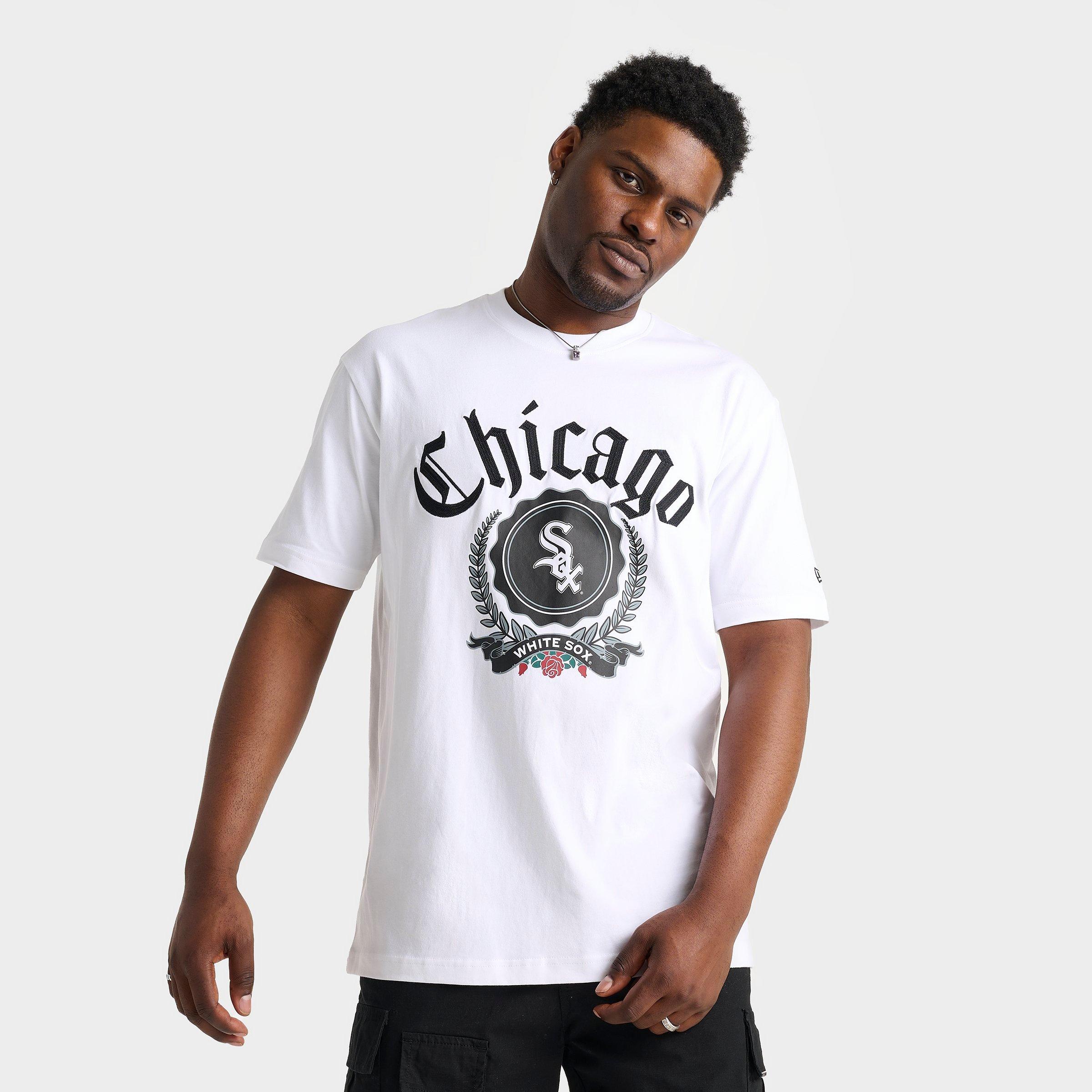 New Era Men's Chicago Sox MLB Throwback Prep T-Shirt in White Size: Small