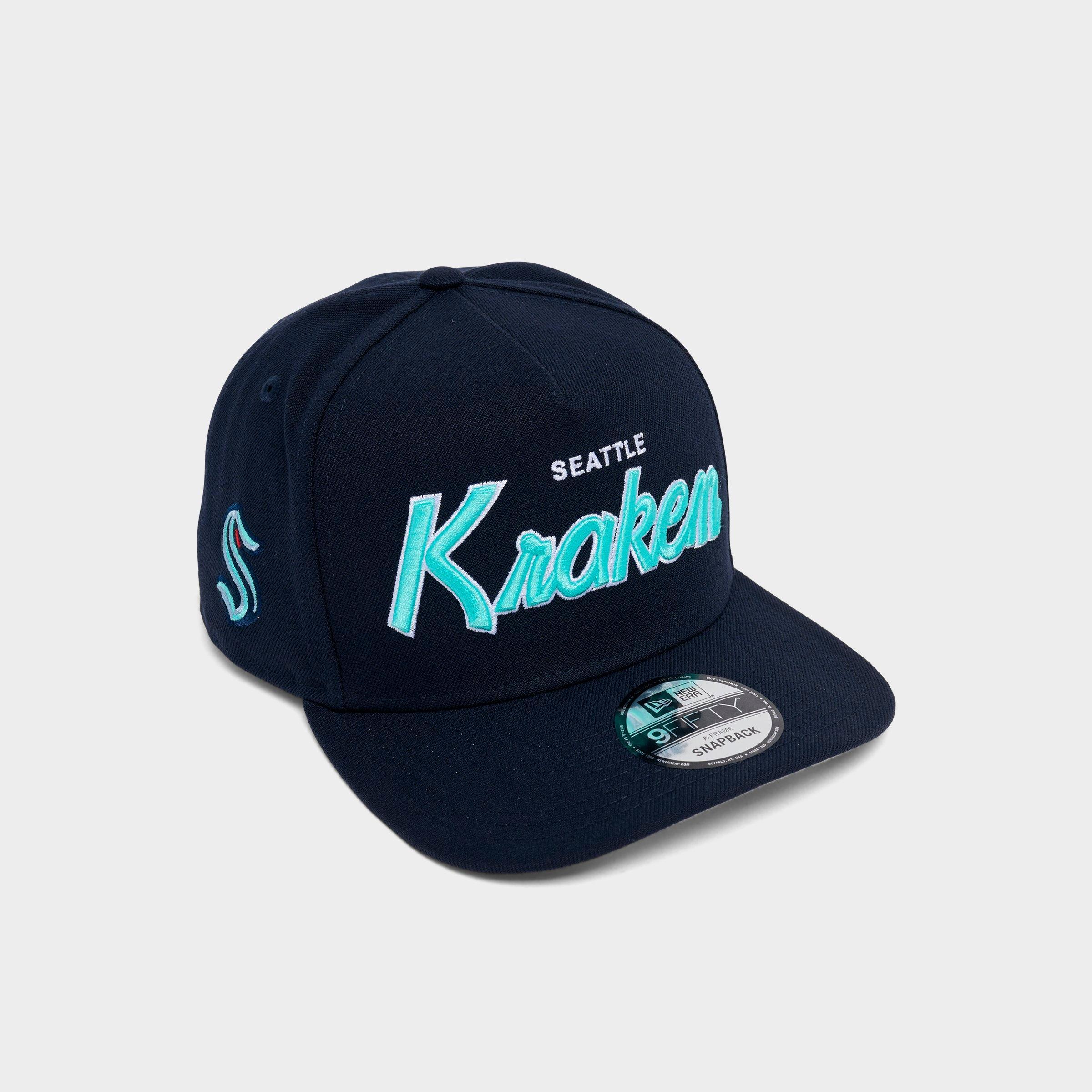 New Era Seattle Kraken NHL 9FIFTY A-Frame Snapback Hat in Black/Ice Blue