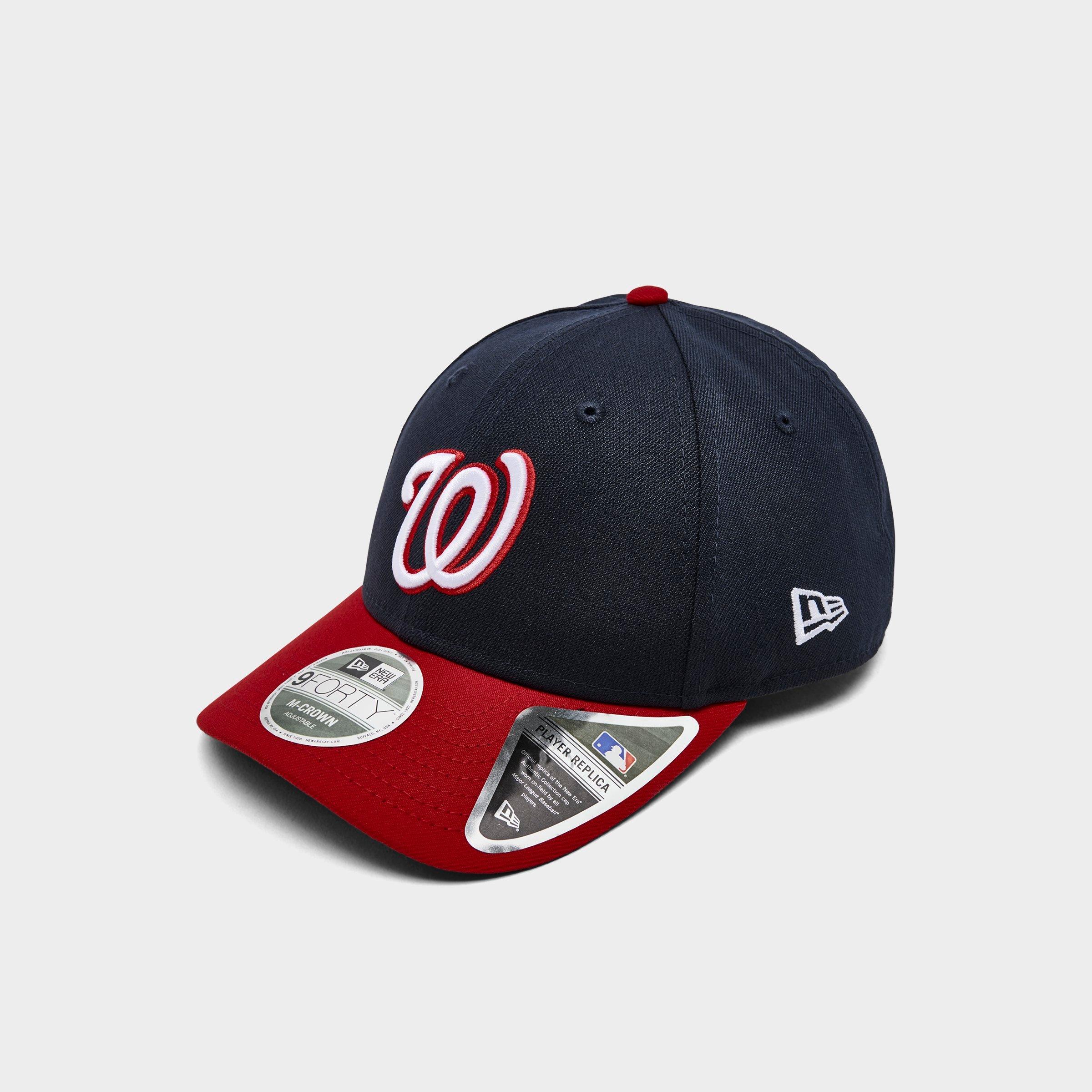 New Era Washington Nationals MLB 9FORTY M-Crown Snapback Hat in Dark Navy/Red