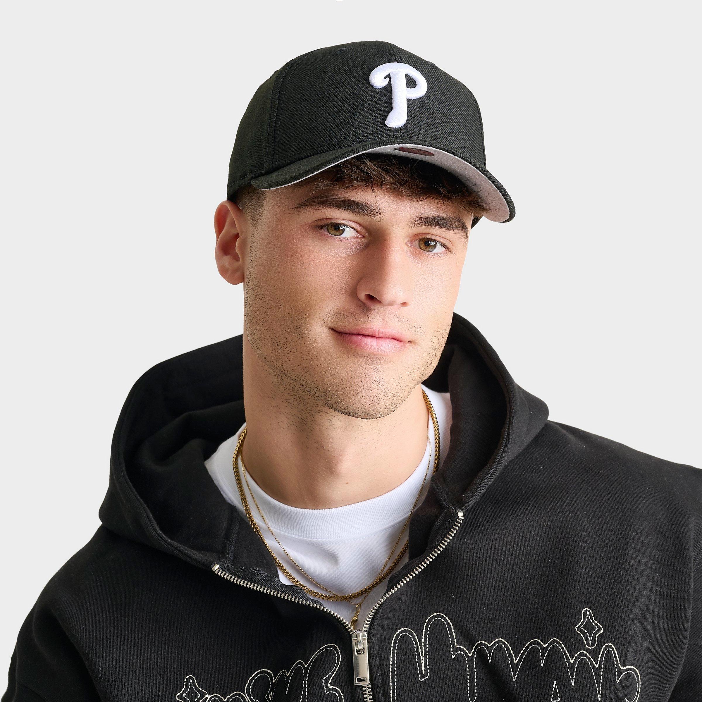 New Era Philadelphia Phillies MLB 9FORTY M-Crown Snapback Hat in Black/White