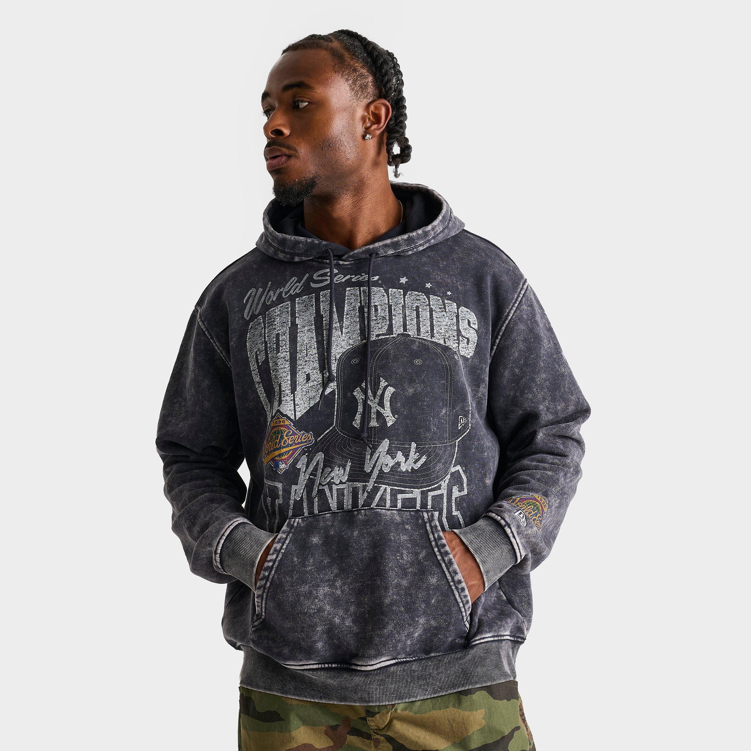 New Era Men's New York Yankees MLB Sport Classic World Series Graphic Hoodie in Navy/Silver/White Size: Small