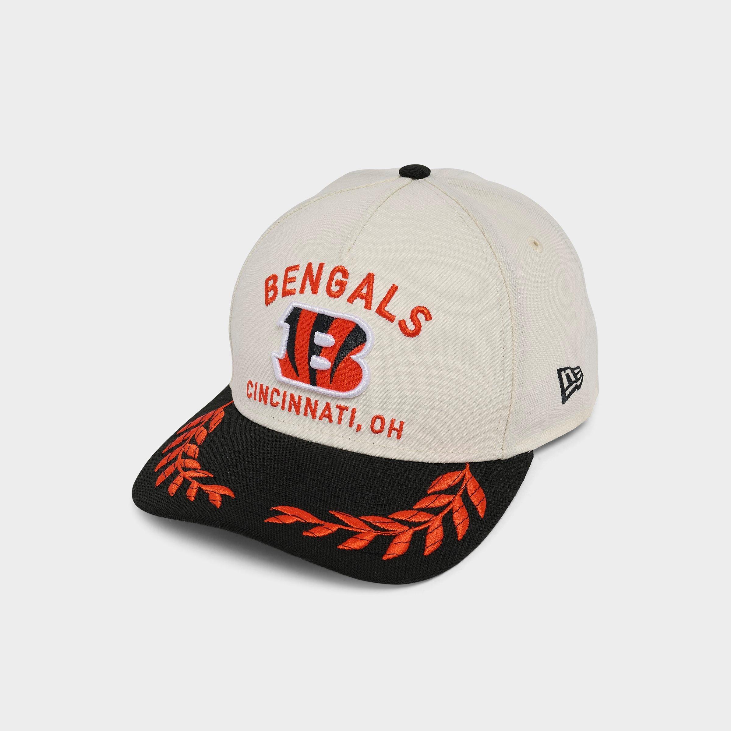 New Era Cincinnati Bengals NFL Draft 9FORTY M-Crown A-Frame Snapback Hat in Chrome/Black/Orange