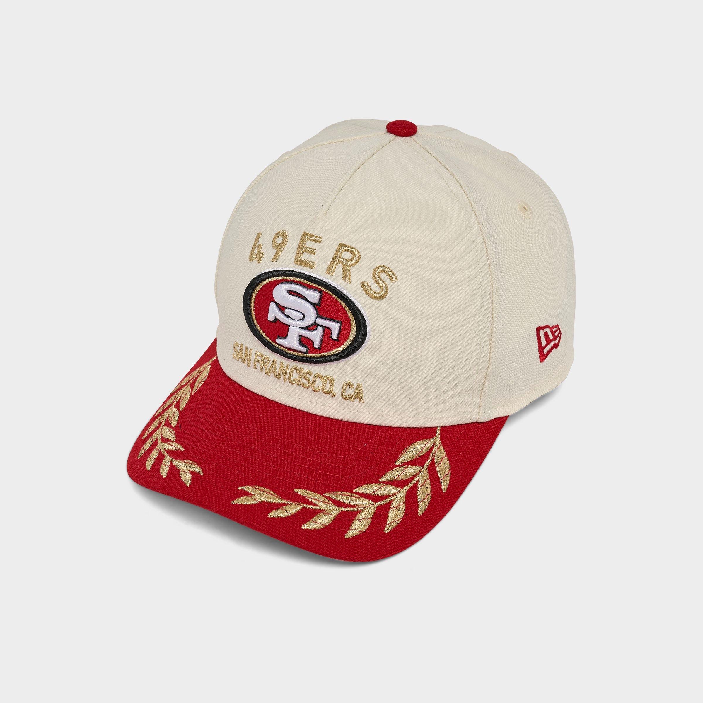 New Era San Francisco 49ers NFL Draft 9FORTY M-Crown Snapback Hat in Chrome/Red