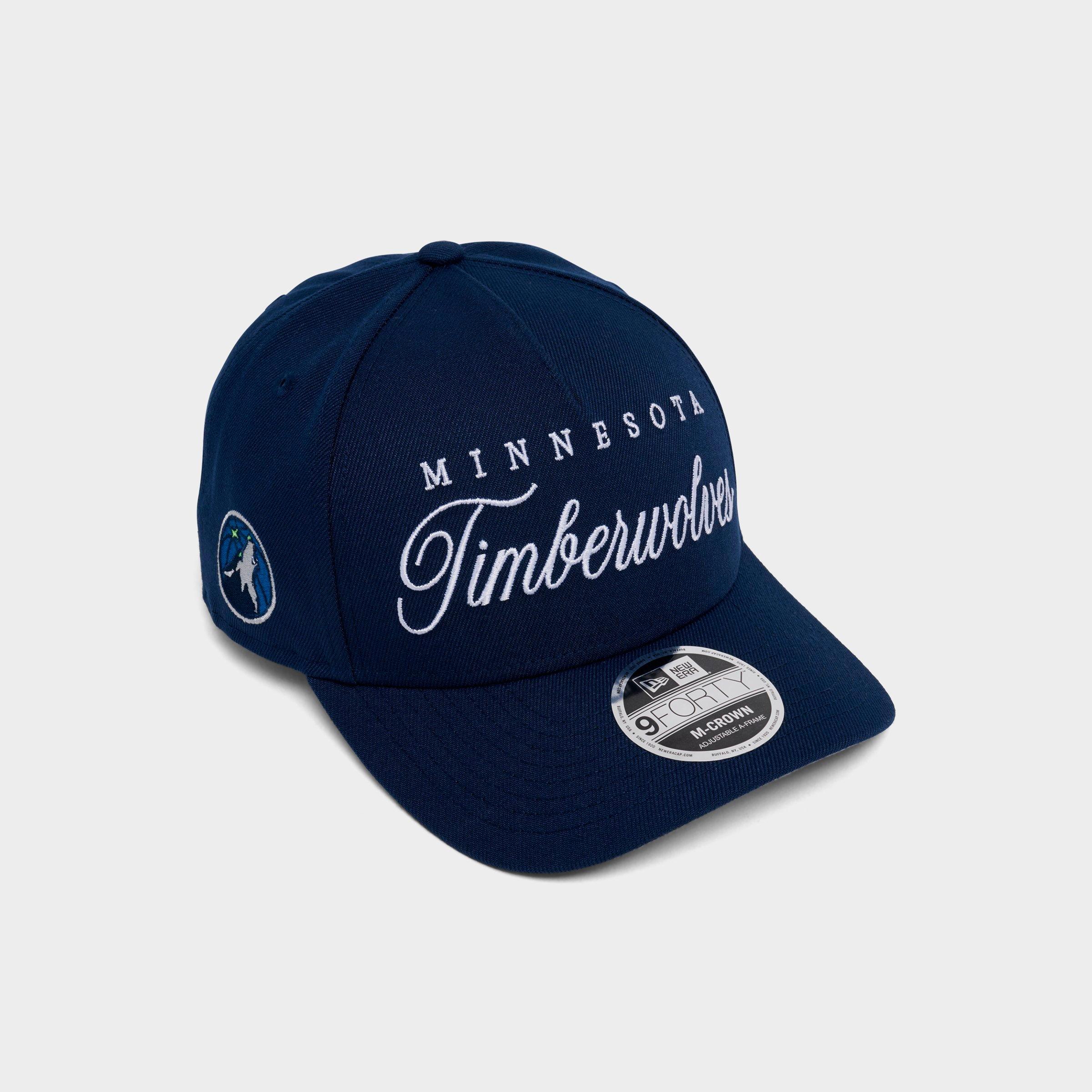 New Era Minnesota Timberwolves NBA 9FORTY M-Crown A-Frame Snapback Hat in Navy