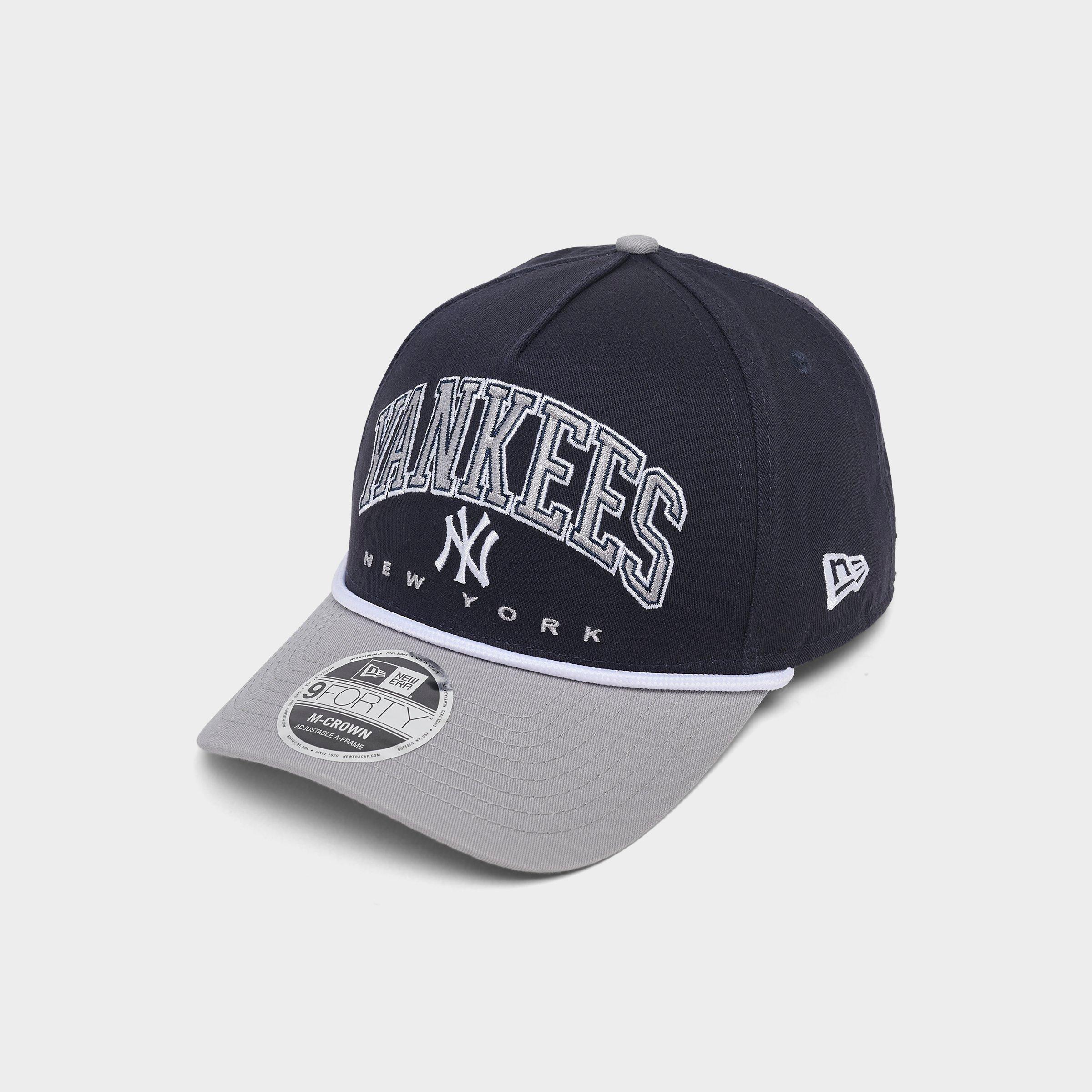 New Era New York Yankees MLB 9FORTY Rope A-Frame Snapback Hat in Navy/Grey