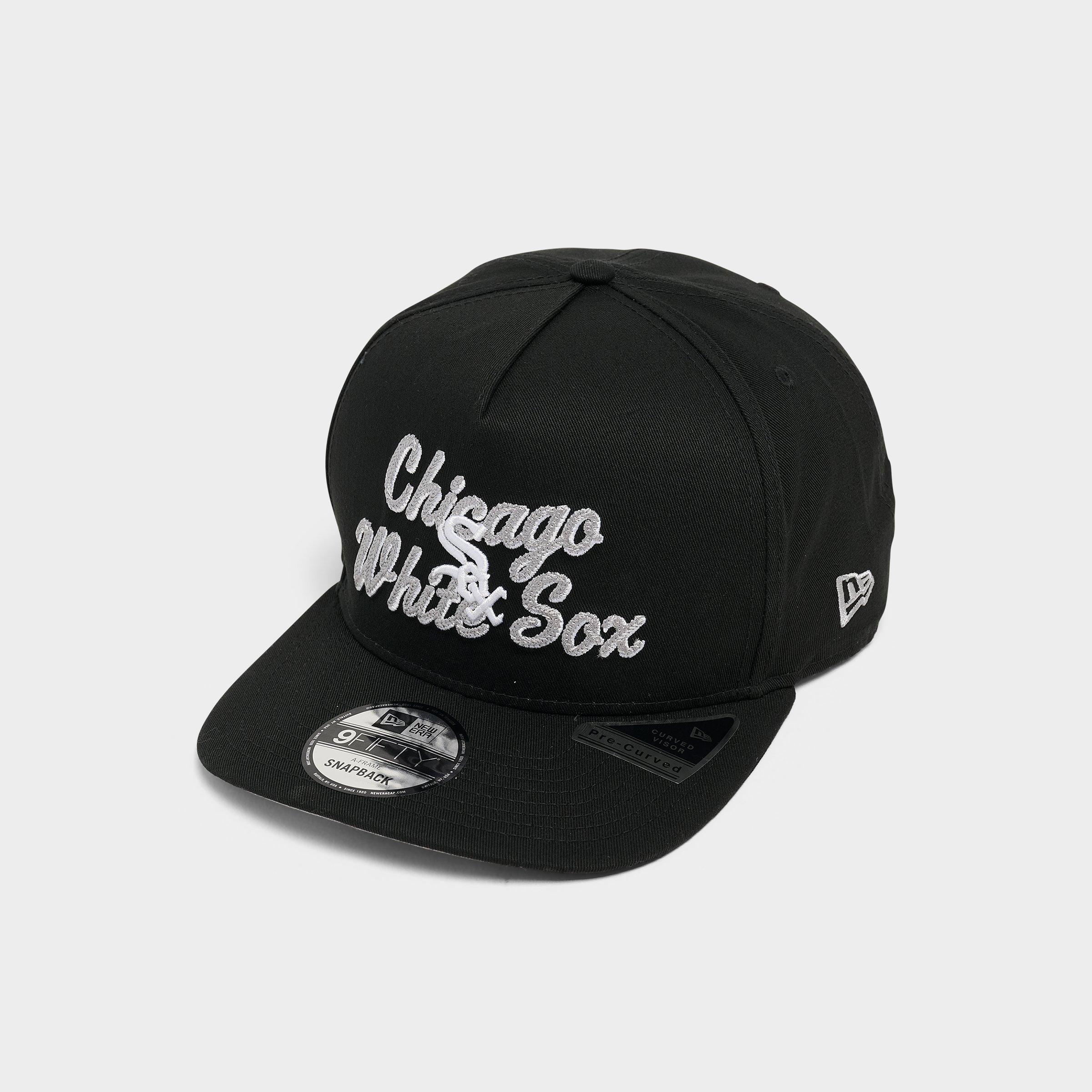 New Era Chicago White Sox MLB Chain Stitch 9FIFTY A-Frame Snapback Hat in Black