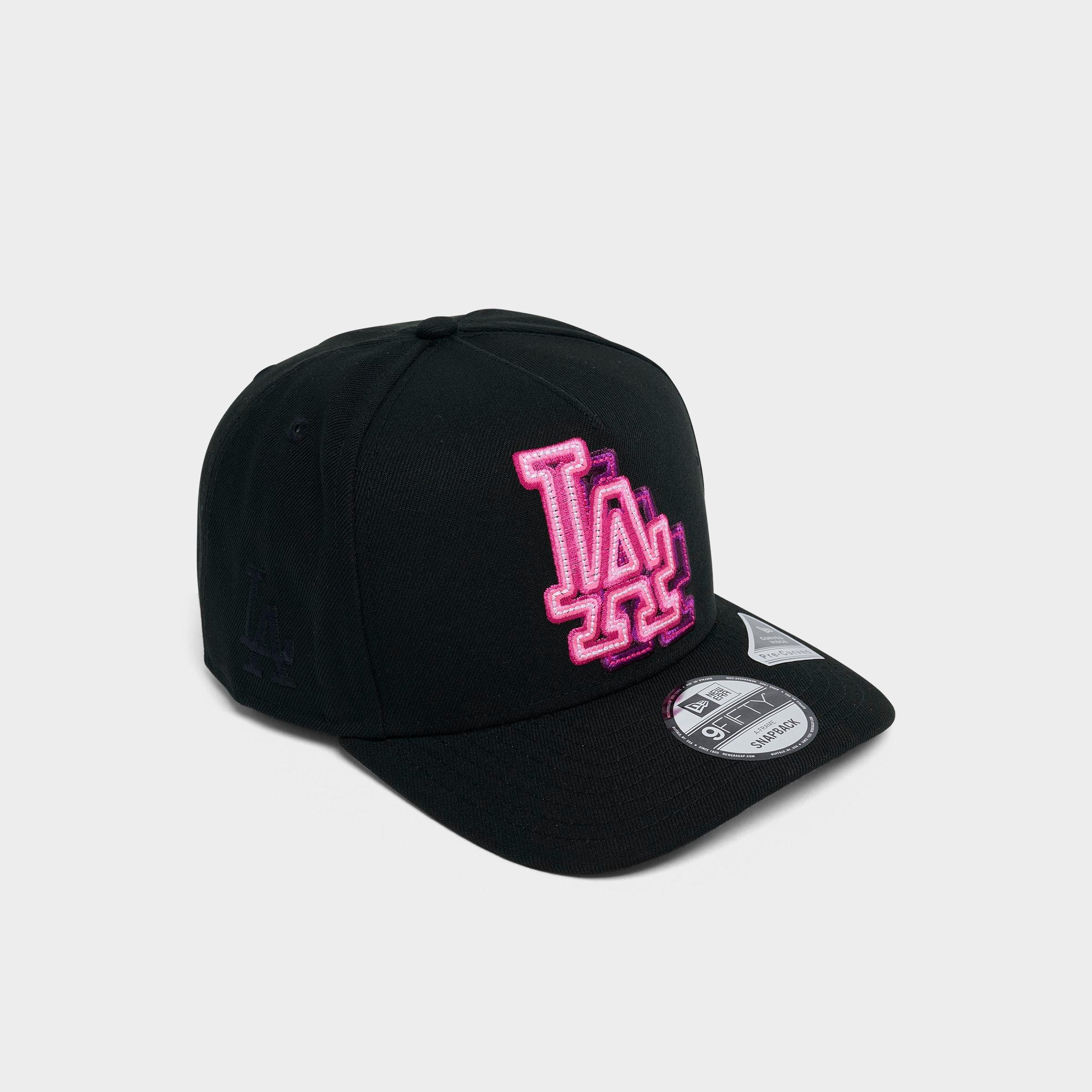 New Era Los Angeles Dodgers Mlb Neon 9fifty A-frame Snapback Hat In Black