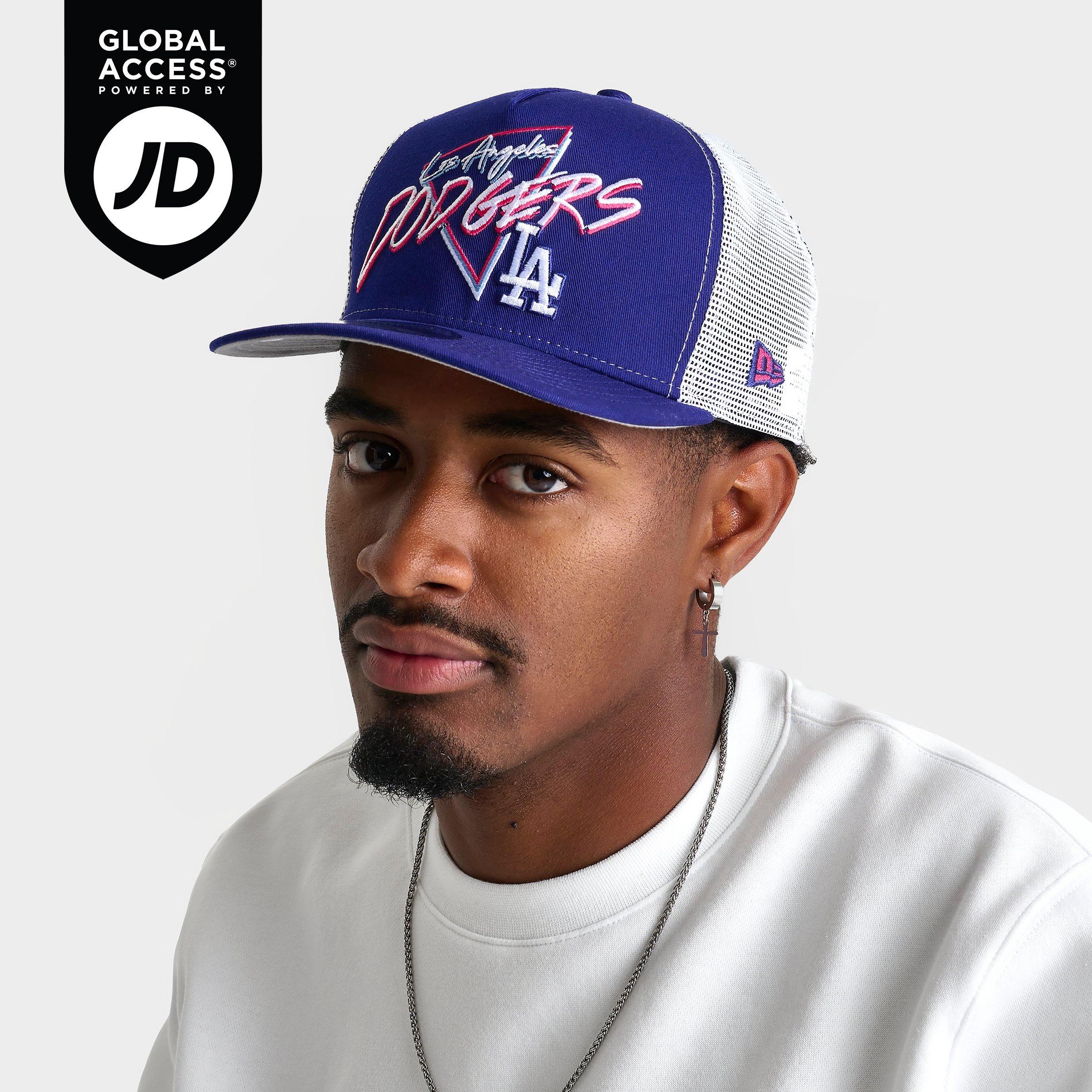 New Era Los Angeles Dodgers MLB 9FIFTY A-Frame Trucker Hat in Royal/White