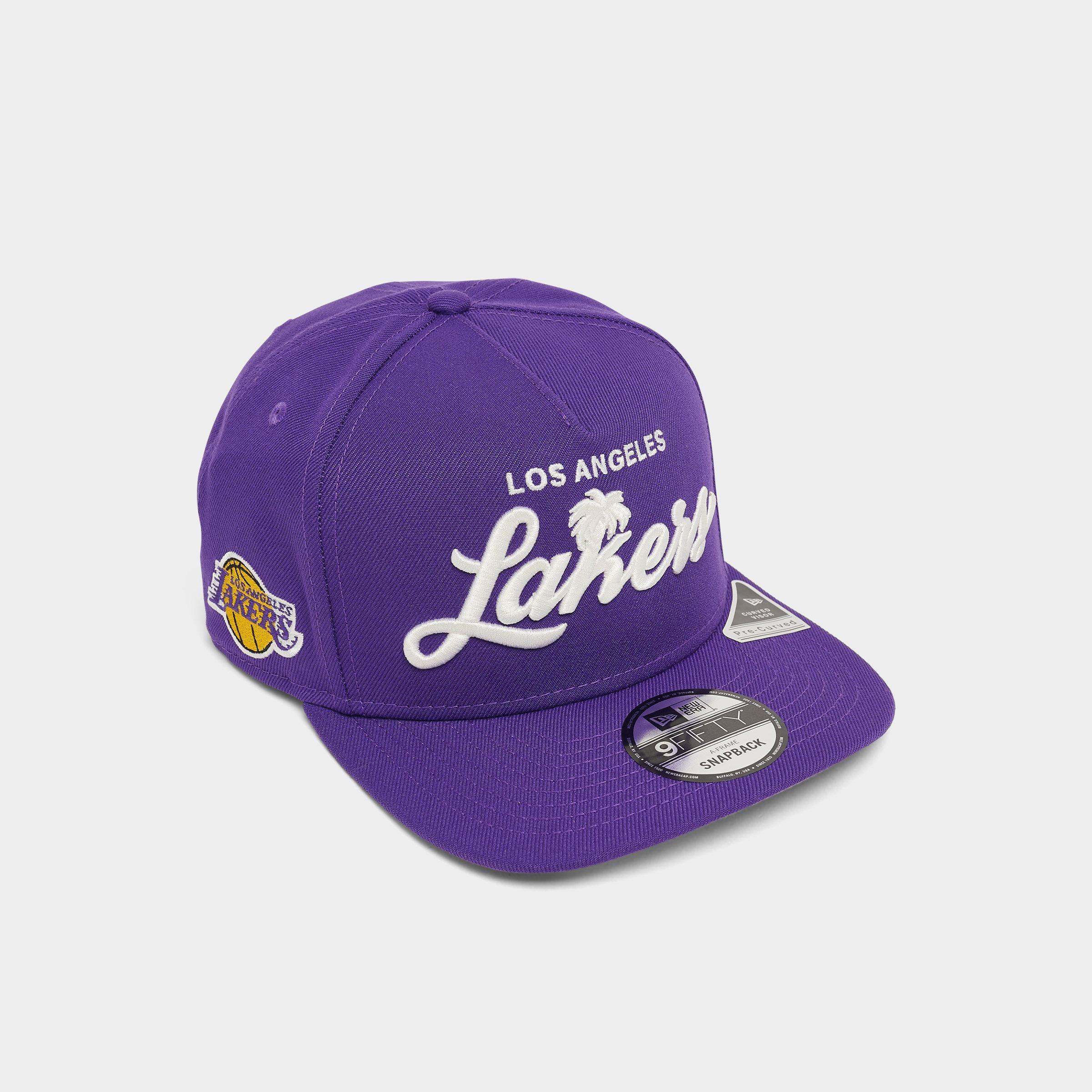 New Era Los Angeles Lakers NBA Local Play 9FIFTY A-Frame Snapback Hat in Purple/White