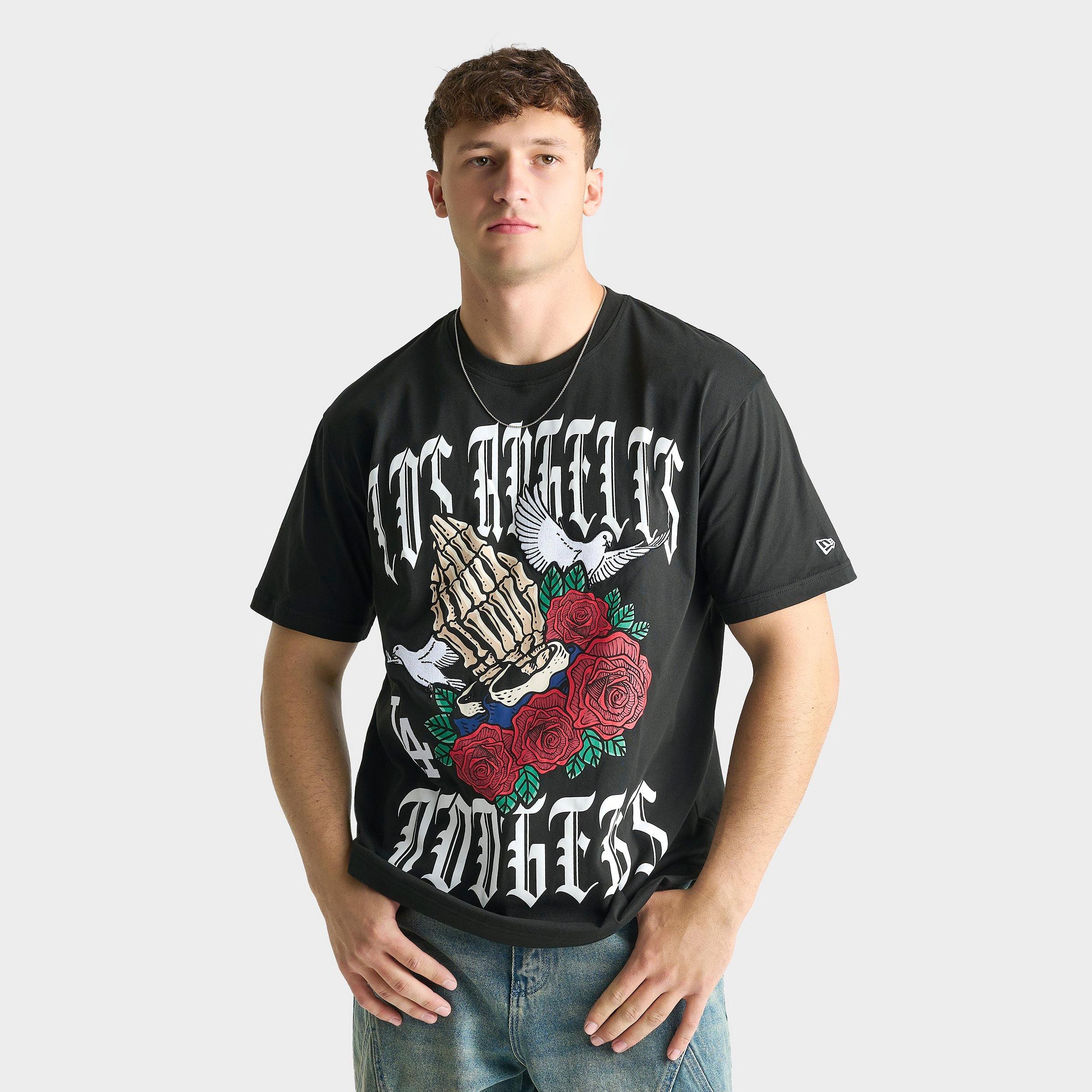 New Era Men's Los Angeles Dodgers MLB Dove Graphic T-Shirt in Black Size: Small