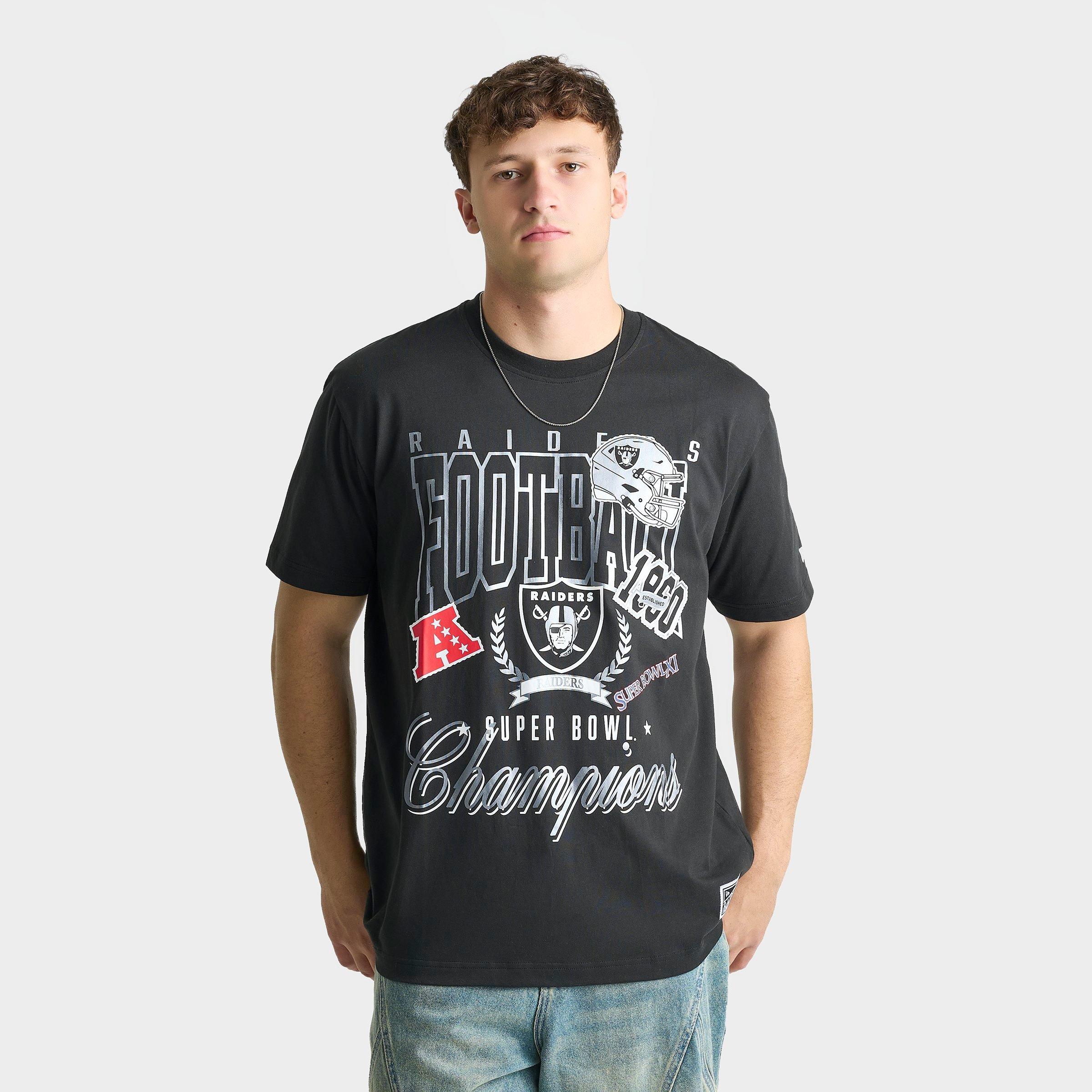 New Era Men's Las Vegas Raiders NFL Sport Classic Champions T-Shirt in Black Size: Small