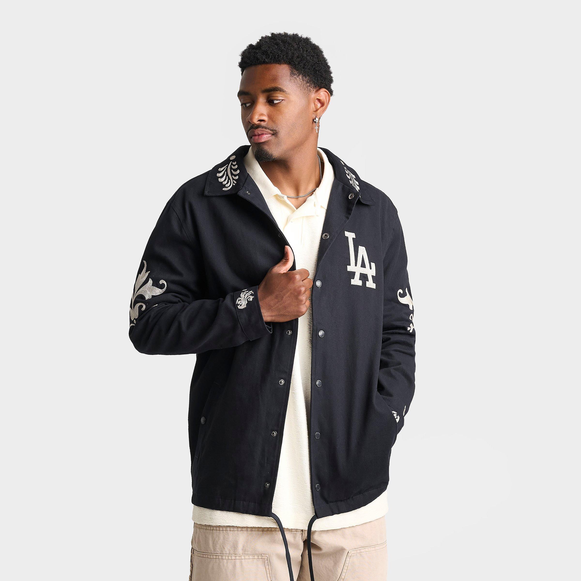 New Era Men's Los Angeles Dodgers MLB Script Coach Jacket in Navy Size: 2XL
