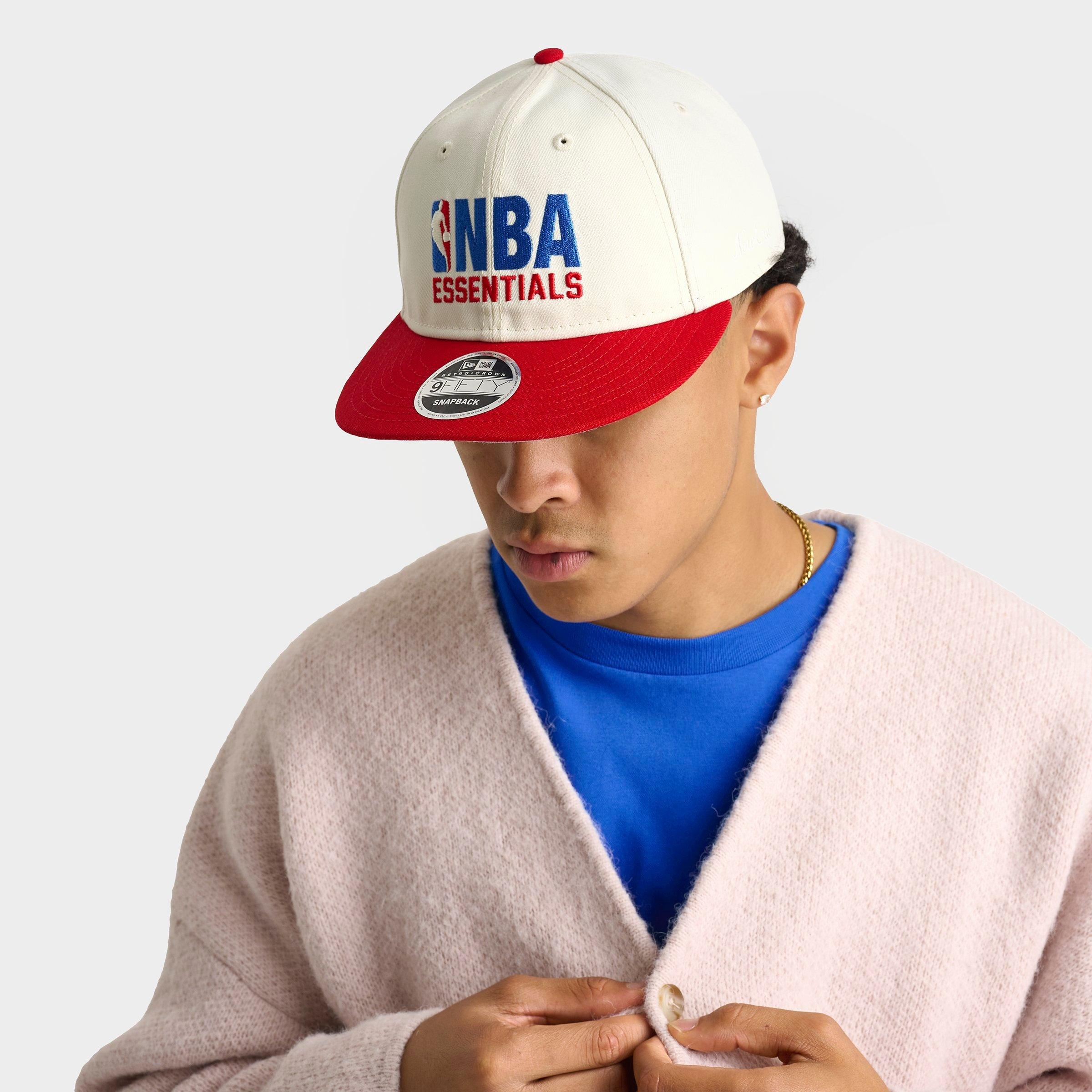 New Era X Fear Of God Nba 9fifty Essentials Snapback Hat In White