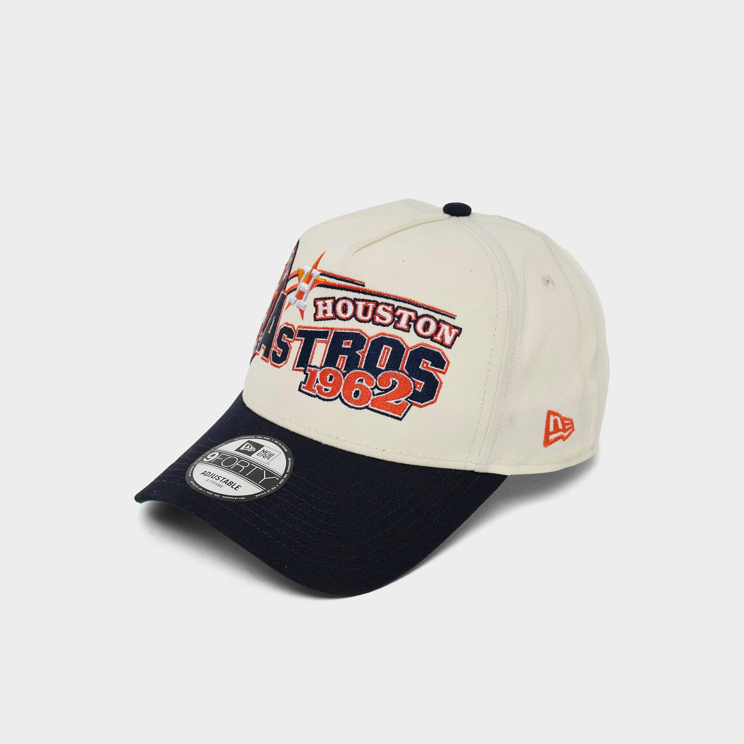 New Era Houston Astros MLB 9FORTY A-Frame Snapback Hat in Chrome/Black