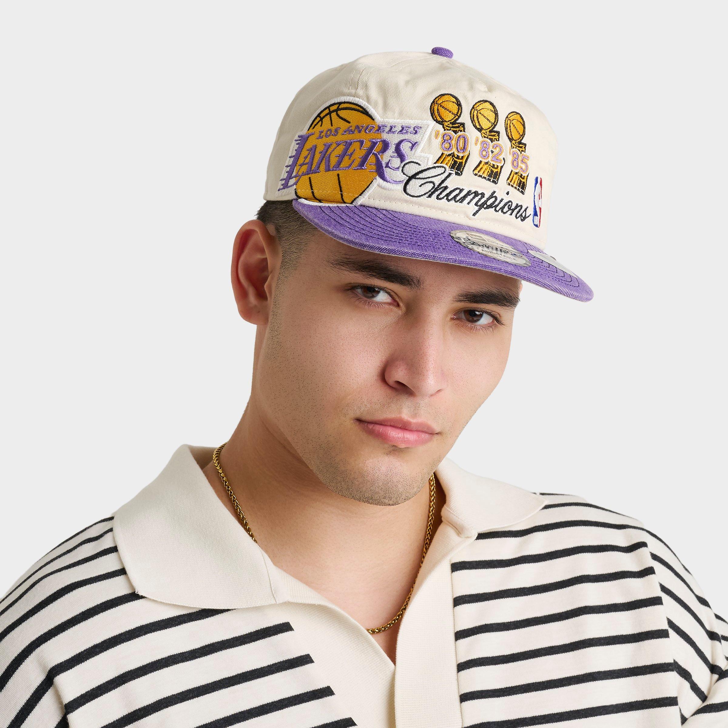 New Era Los Angeles Lakers NBA Champions 19Twenty Snapback Hat in Beige/Purple