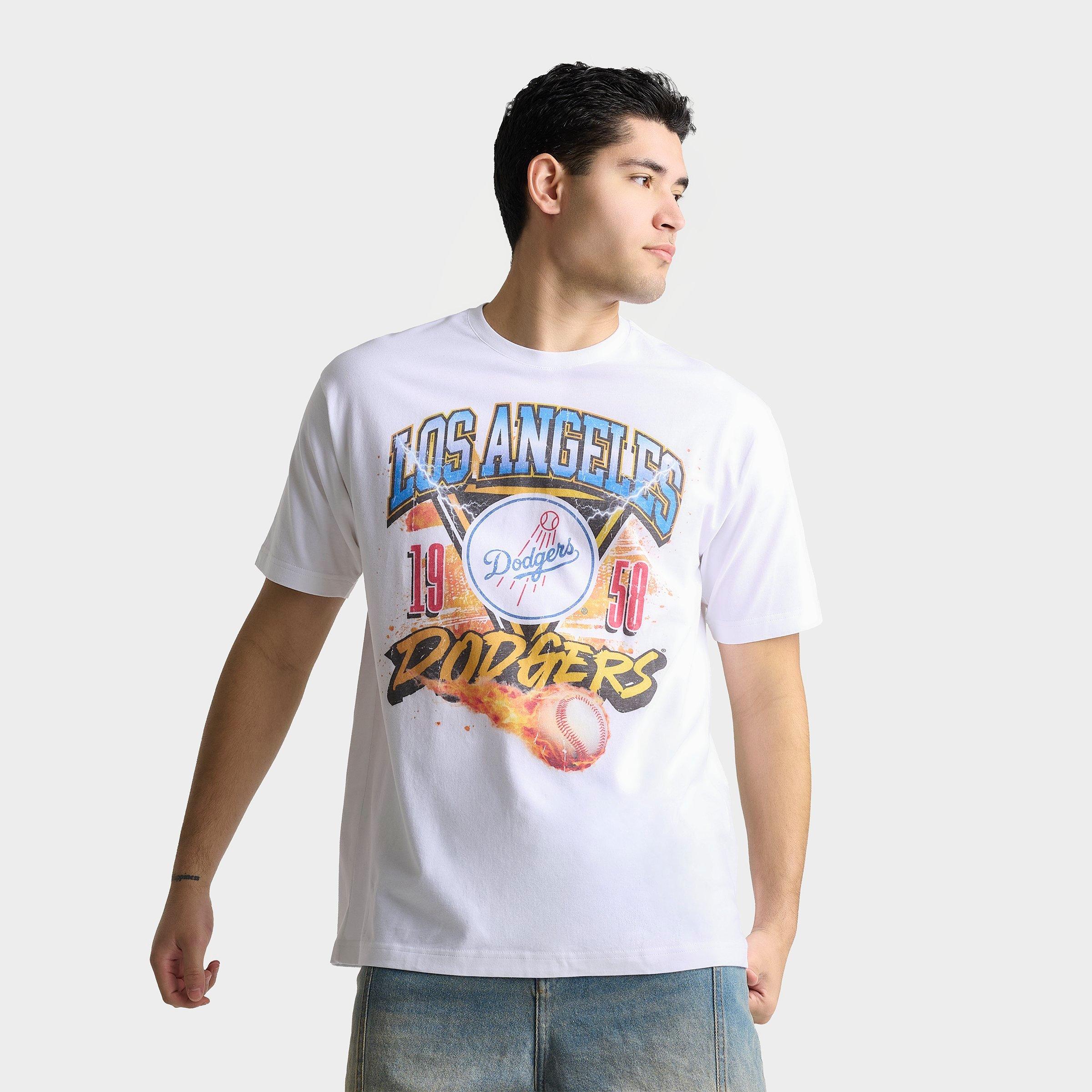 New Era Men's Los Angeles Dodgers MLB On Fire T-Shirt in White Size: 2XL