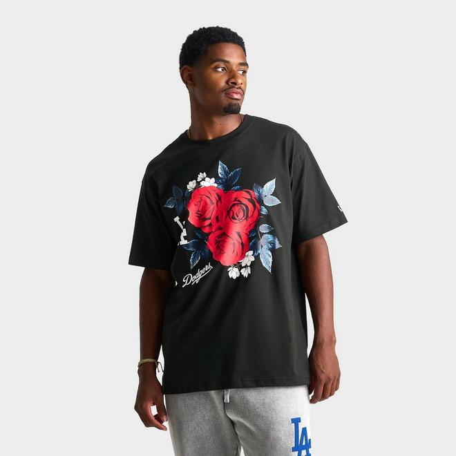 Men's New Era Los Angeles Dodgers MLB Roses Graphic T-Shirt