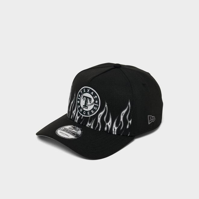 New Era Texas Rangers MLB Large Flame Logo 9FORTY A-Frame Snapback Hat