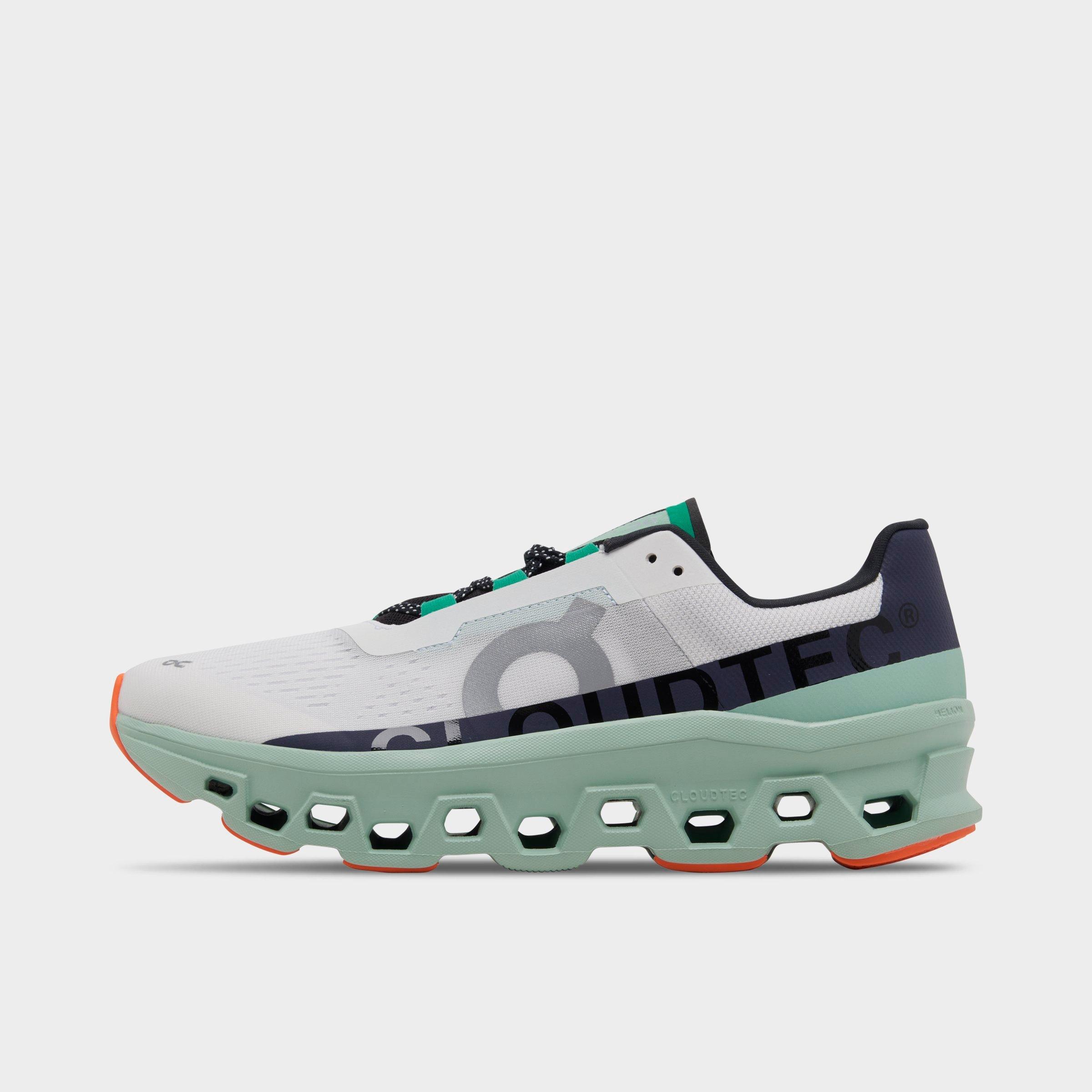 On White & Green Cloudmster Sneakers In White/creek
