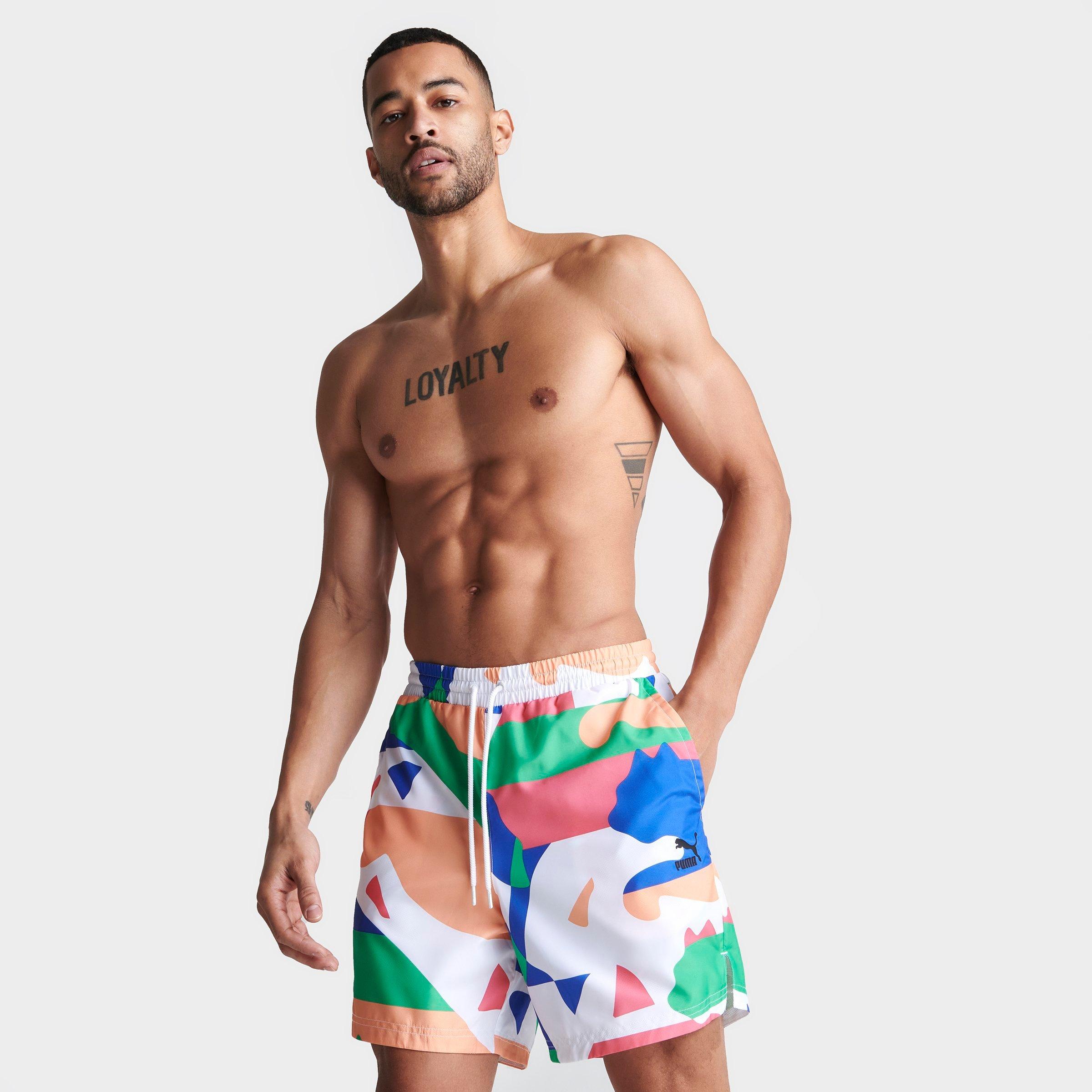 Puma Worldwide Printed 6" Woven Shorts Size Xl Polyester In Multi