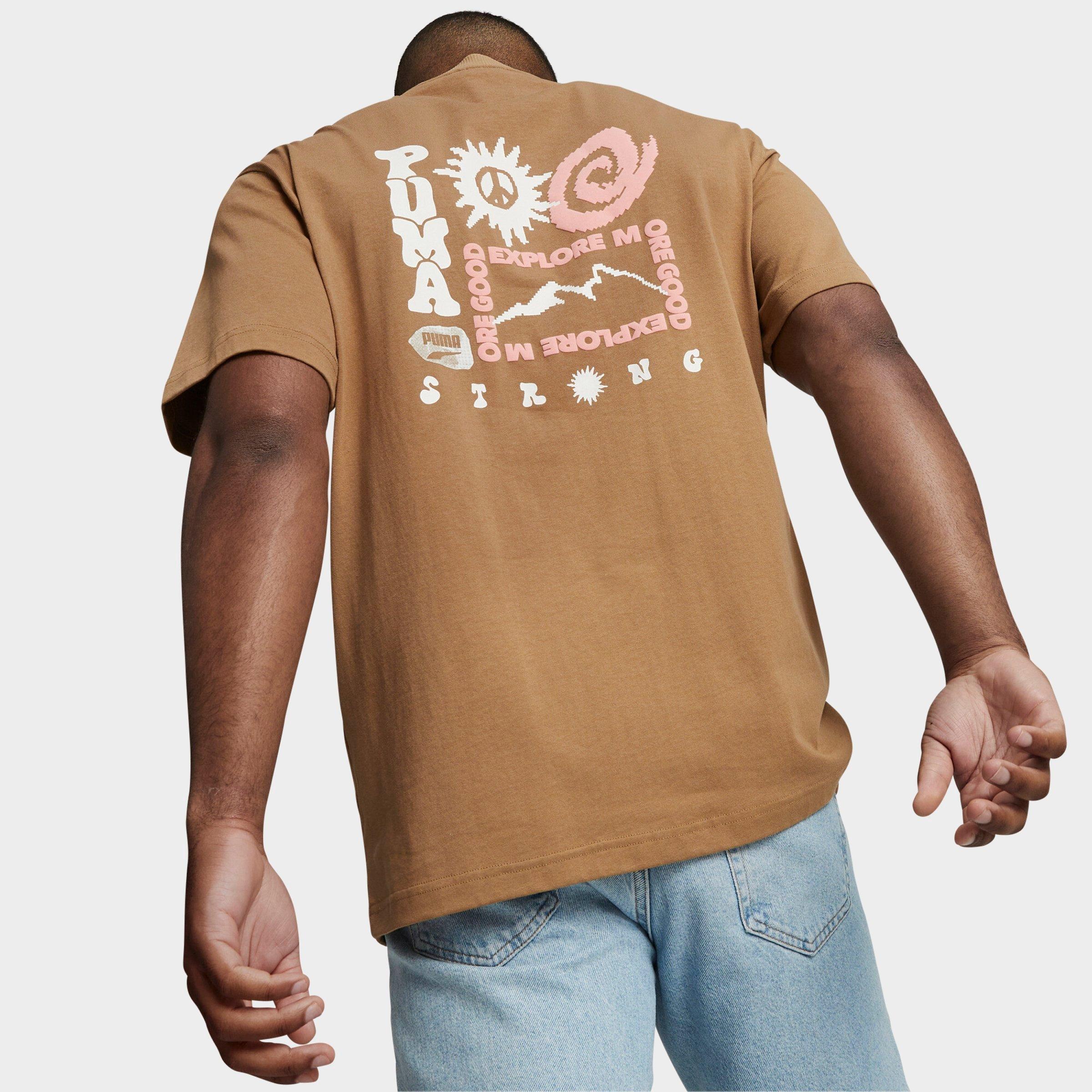 Puma Men's Downtown Graphic Short-sleeve T-shirt In Toasted Almond