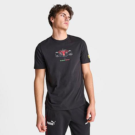 Shop Puma Men's Scuderia Ferrari F1 Race Graphic T-shirt In  Black