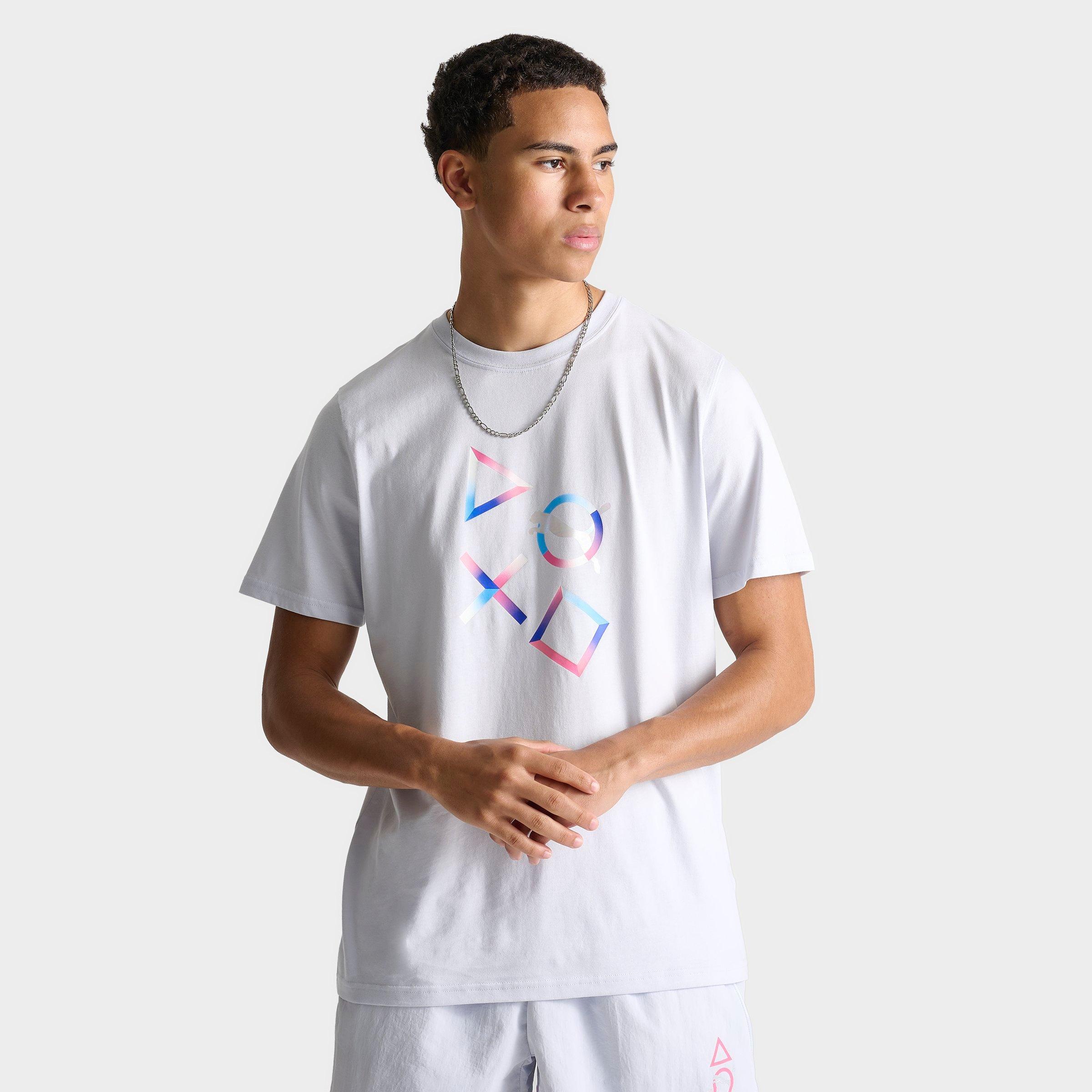 Puma Men's X Playstation Icons Graphic T-shirt In Silver Mist