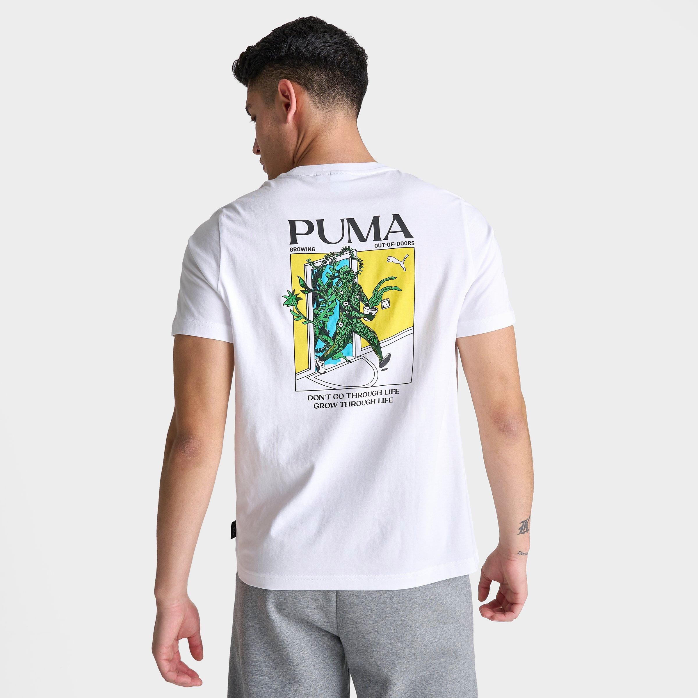 Puma Men's Plantasia Graphic T-shirt In  White