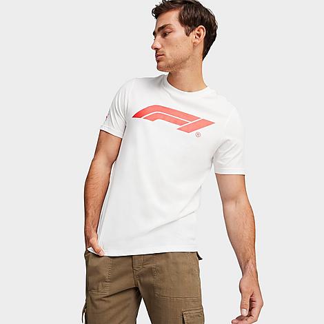 Puma Men's Essentials F1 Graphic Logo T-shirt In White
