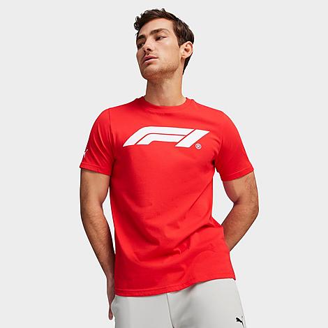 Shop Puma Men's Essentials F1 Graphic Logo T-shirt In Pop Red