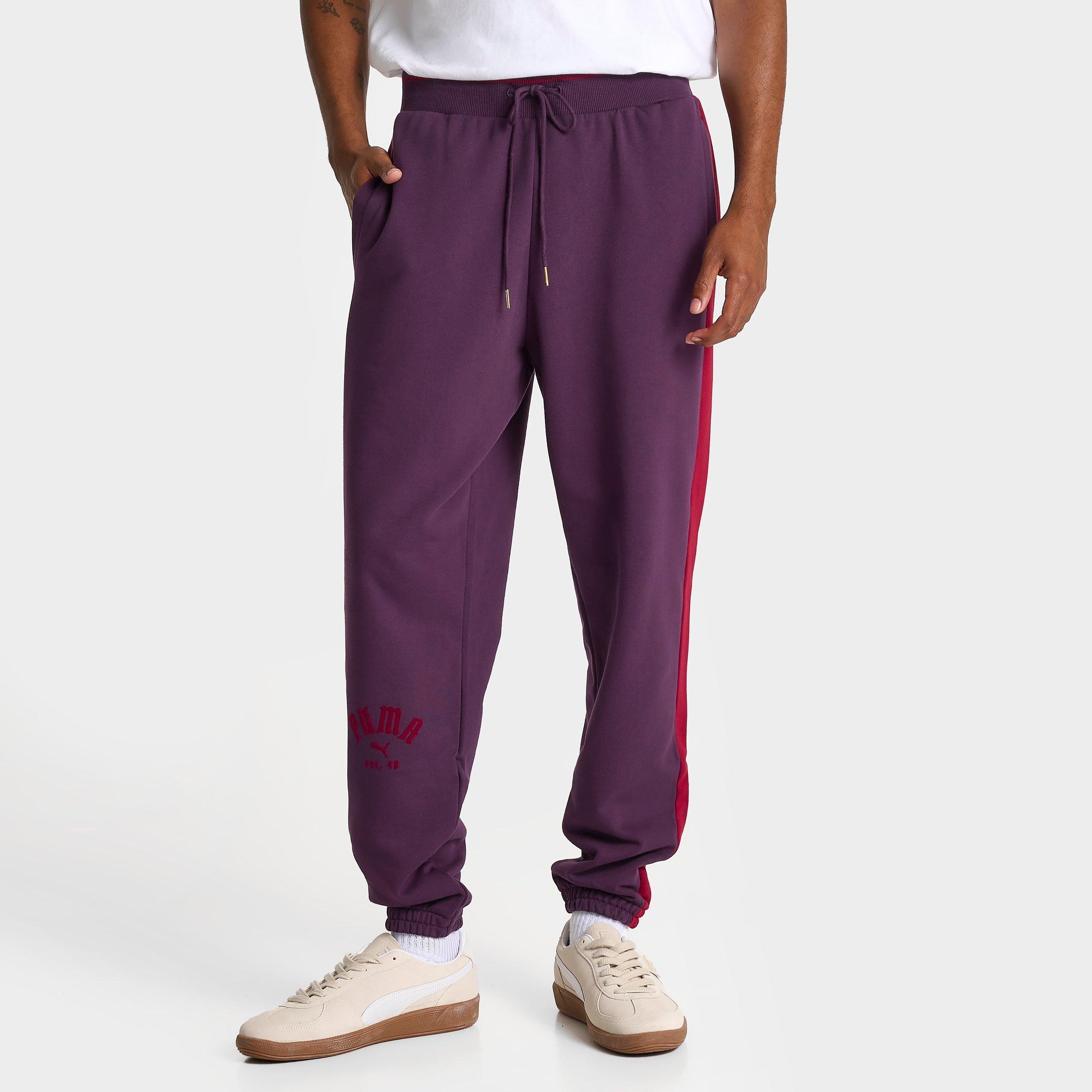 Puma Men's Play Loud T7 Sweatpants In Midnight Plum