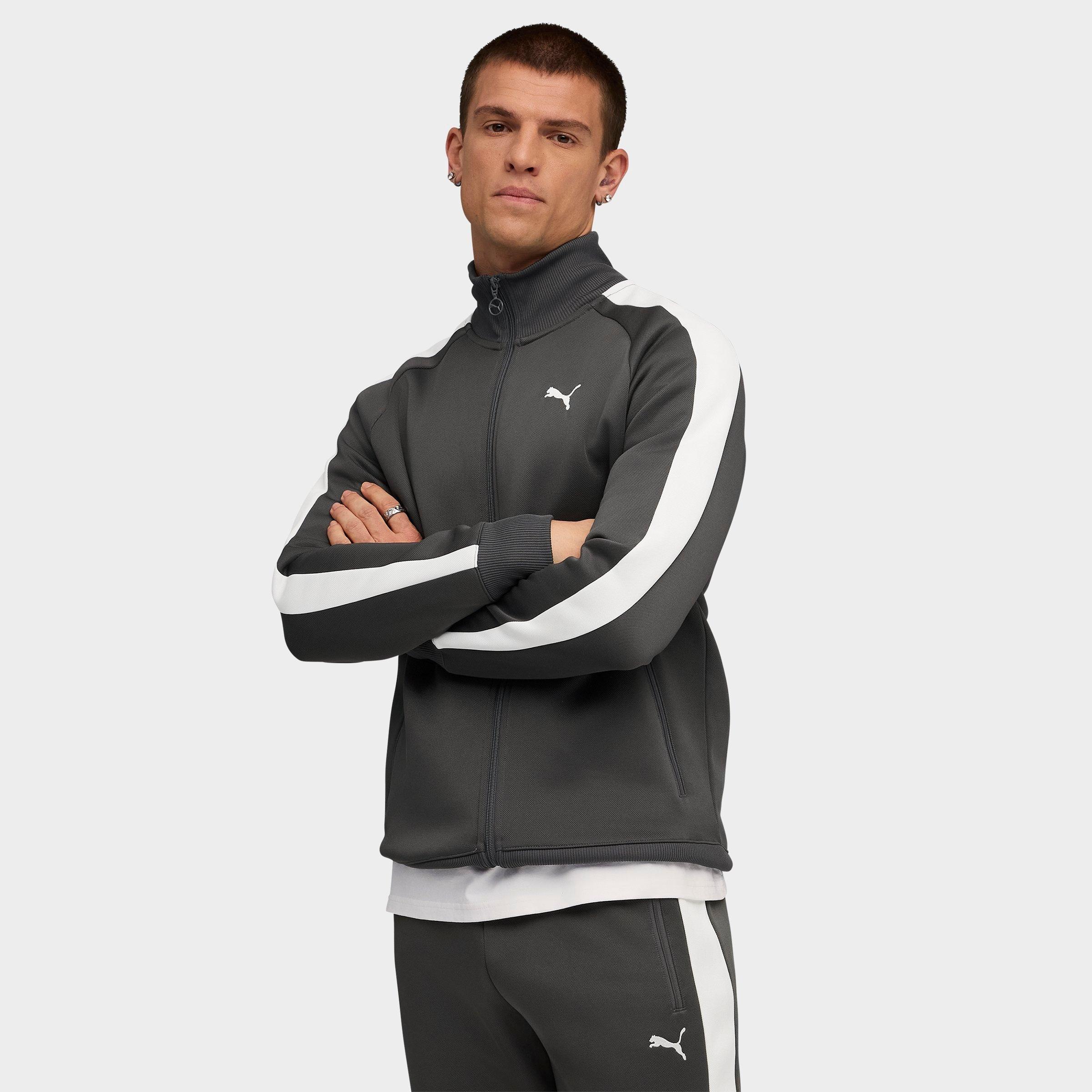 Men's Puma T7 Always On Track Jacket in Dusky Grey Size: Large