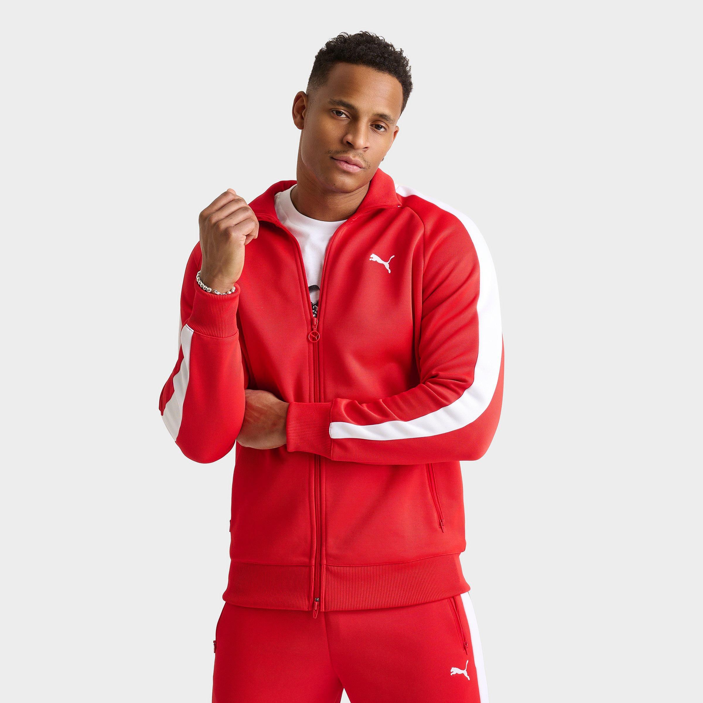PUMA Men's T7 ALWAYS ON TRACK JACKET DK in For All Time Red/Puma White Size: Small