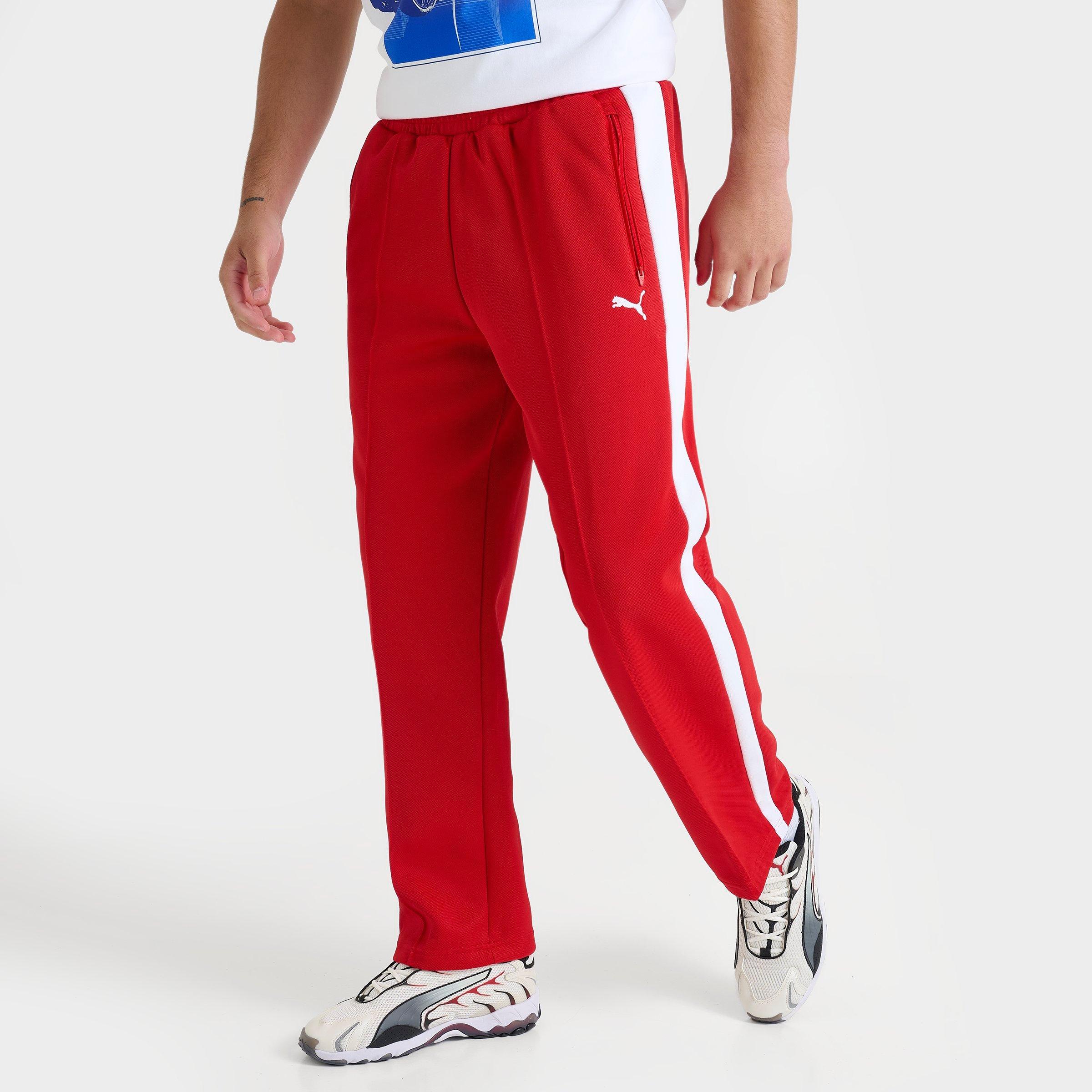 Men's Puma T7 Always On Relaxed Track Pants in For All Time Red/White Size: Small