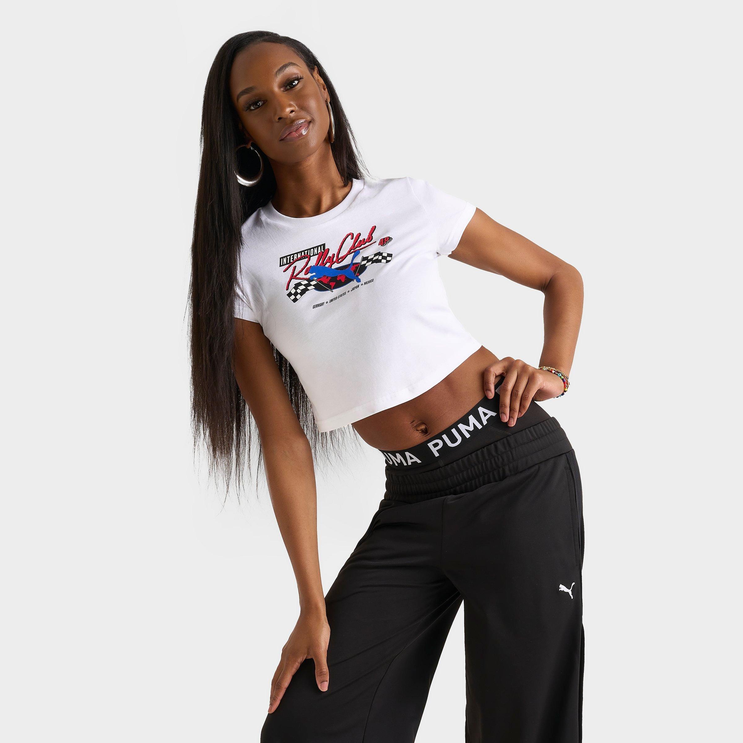 Women's Puma Motorsport Baby T-Shirt in White Size: XS