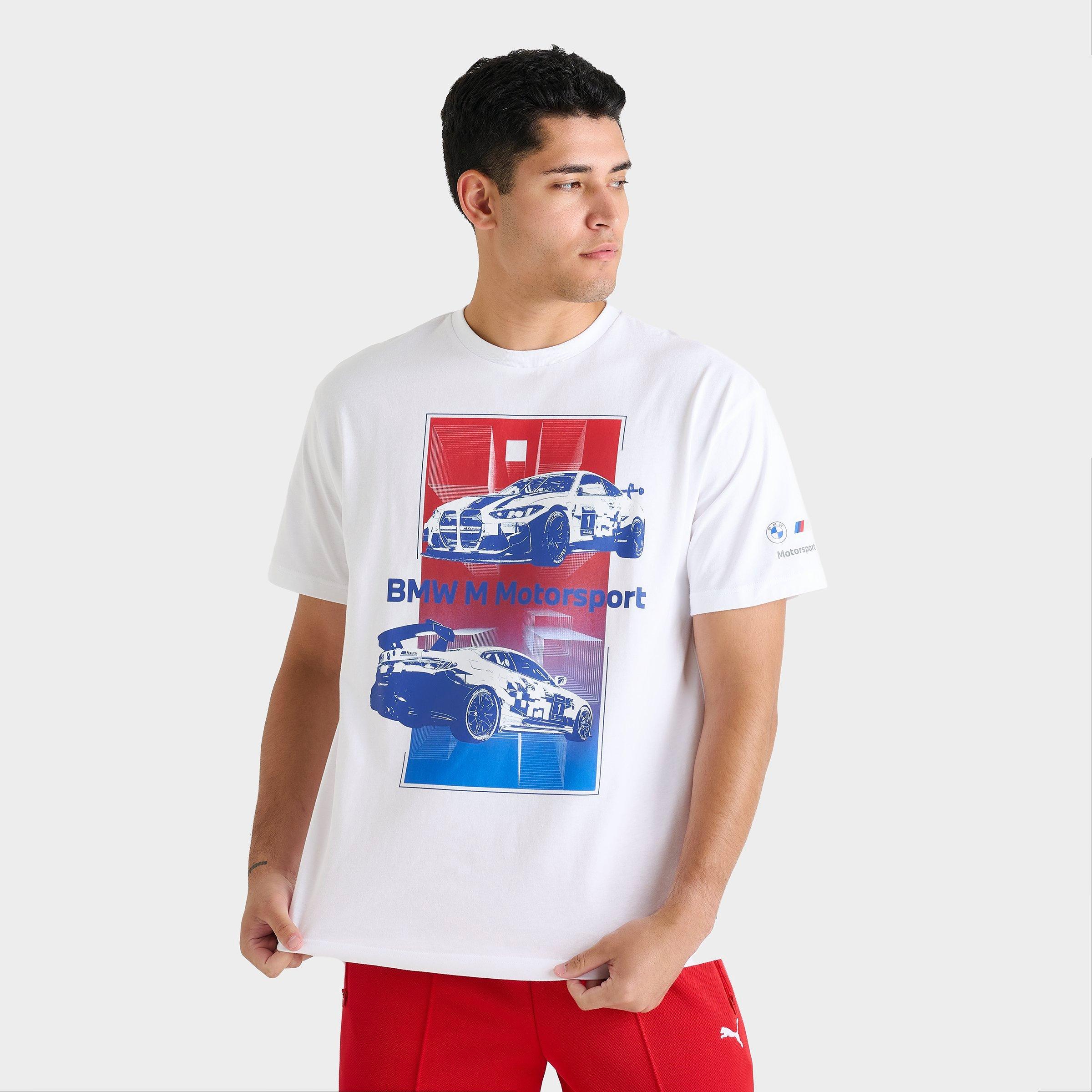 Men's Puma BMW M Motorsport M4 GT4 EVO Graphic T-Shirt in Puma White Size: Small
