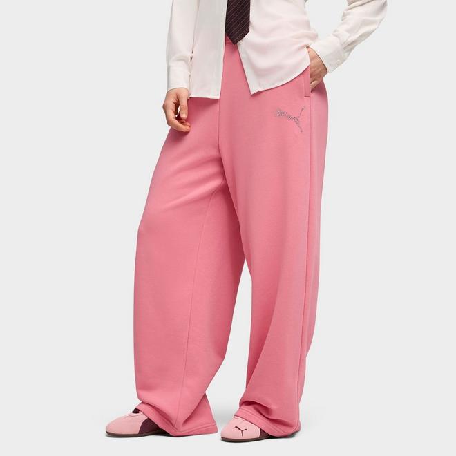 Women's Puma Essentials Graphics Bedazzled Slouchy Pants