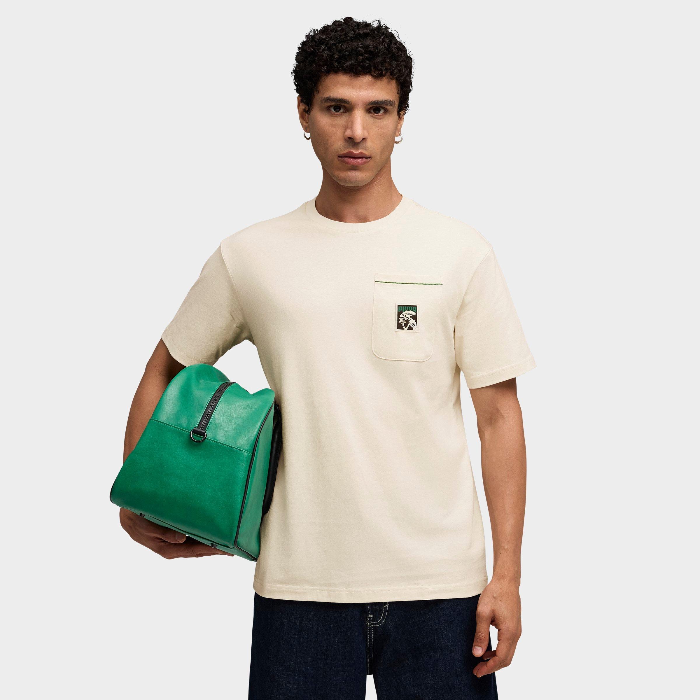 Men's Puma Día de Muertos Pocket T-Shirt in Alpine Snow Size: Small