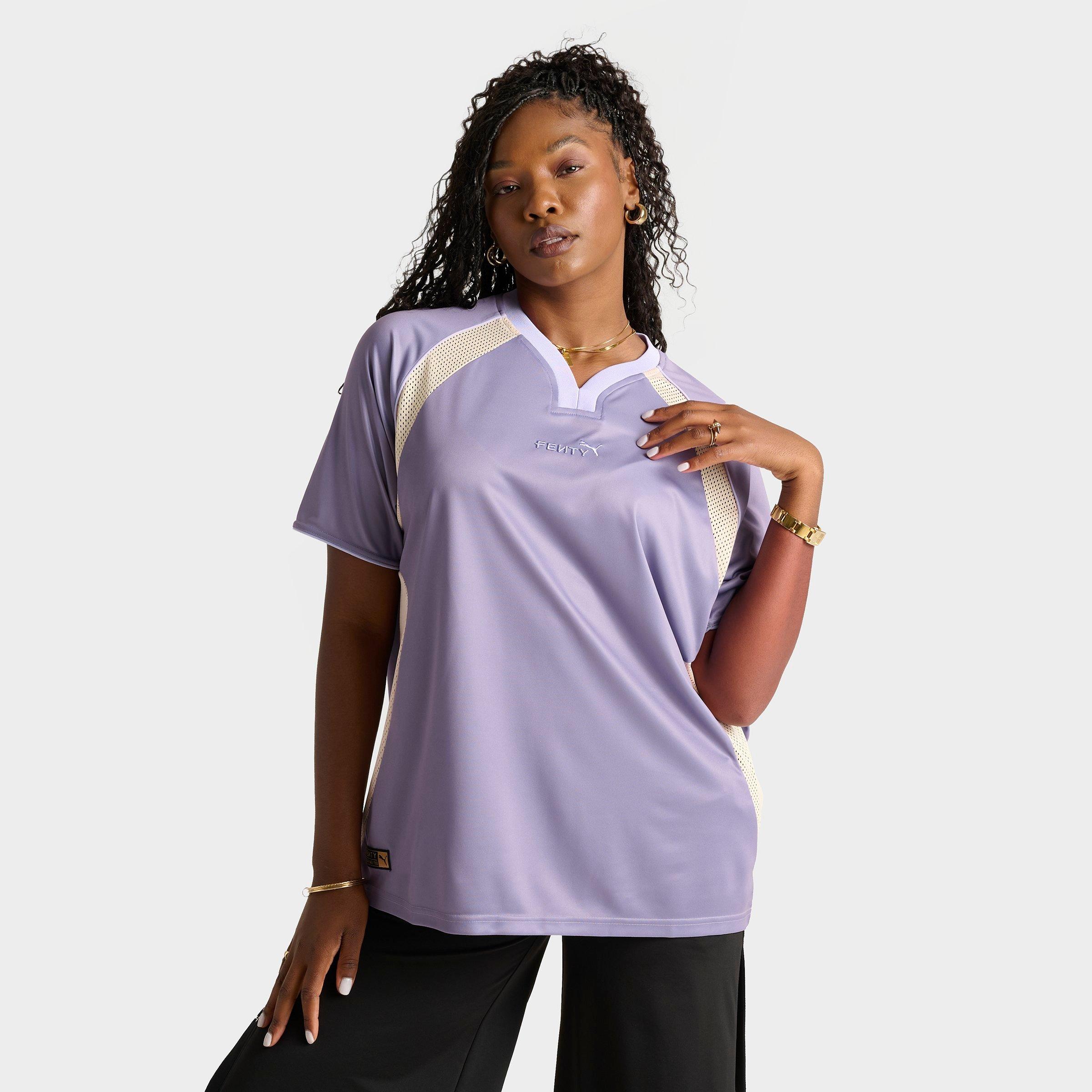 PUMA Women's FENTY x Short-Sleeve Jersey in Light Purple Size: XS