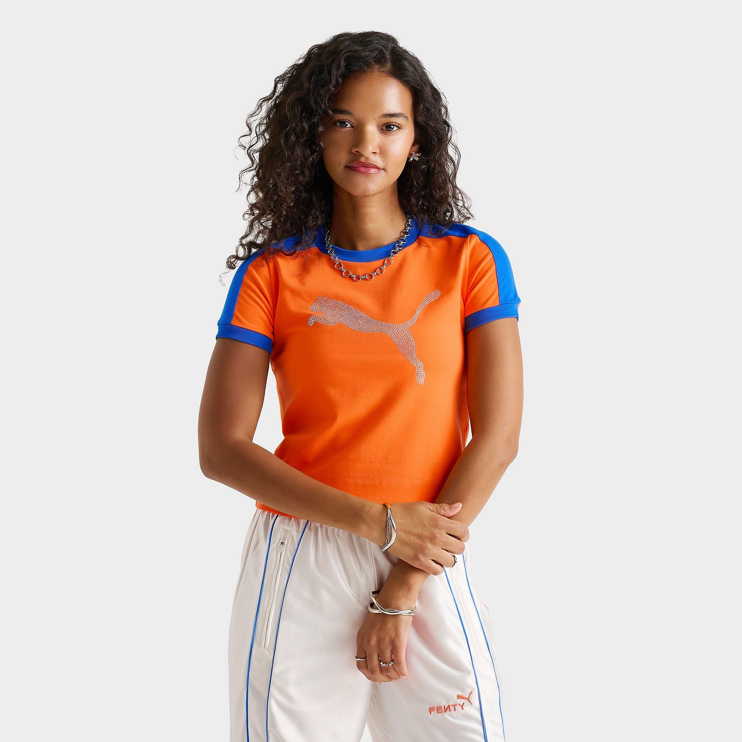 Puma Women's Fenty X T7 Slim T-shirt In Orange