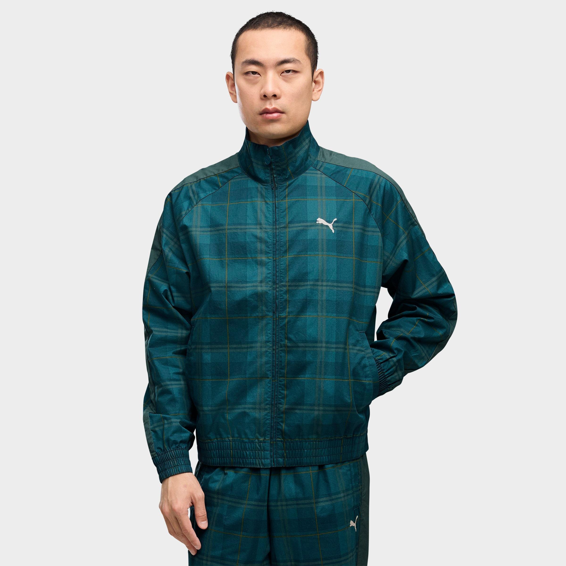 Men's Puma T7 Relaxed Tartan Full-Zip Track Jacket