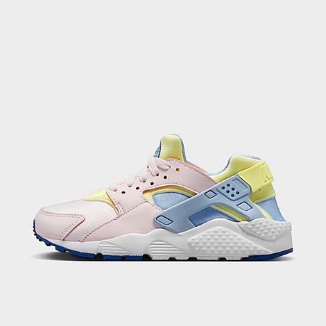 Nike Big Kids' Huarache Run Casual Shoes In Pearl Pink/cobalt Bliss/citron Tint/white