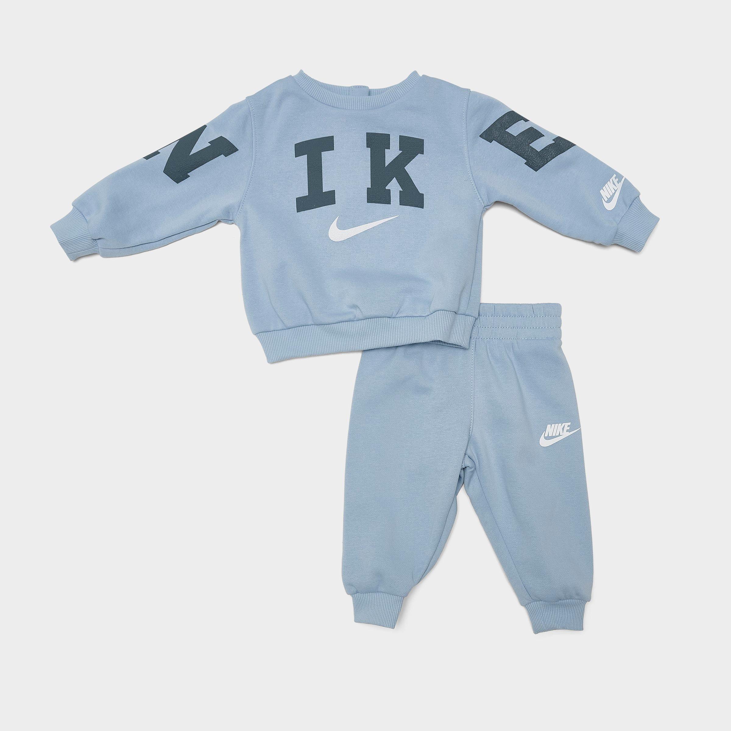 Nike Infant Crewneck Sweatshirt And Jogger Pants Set In Blue